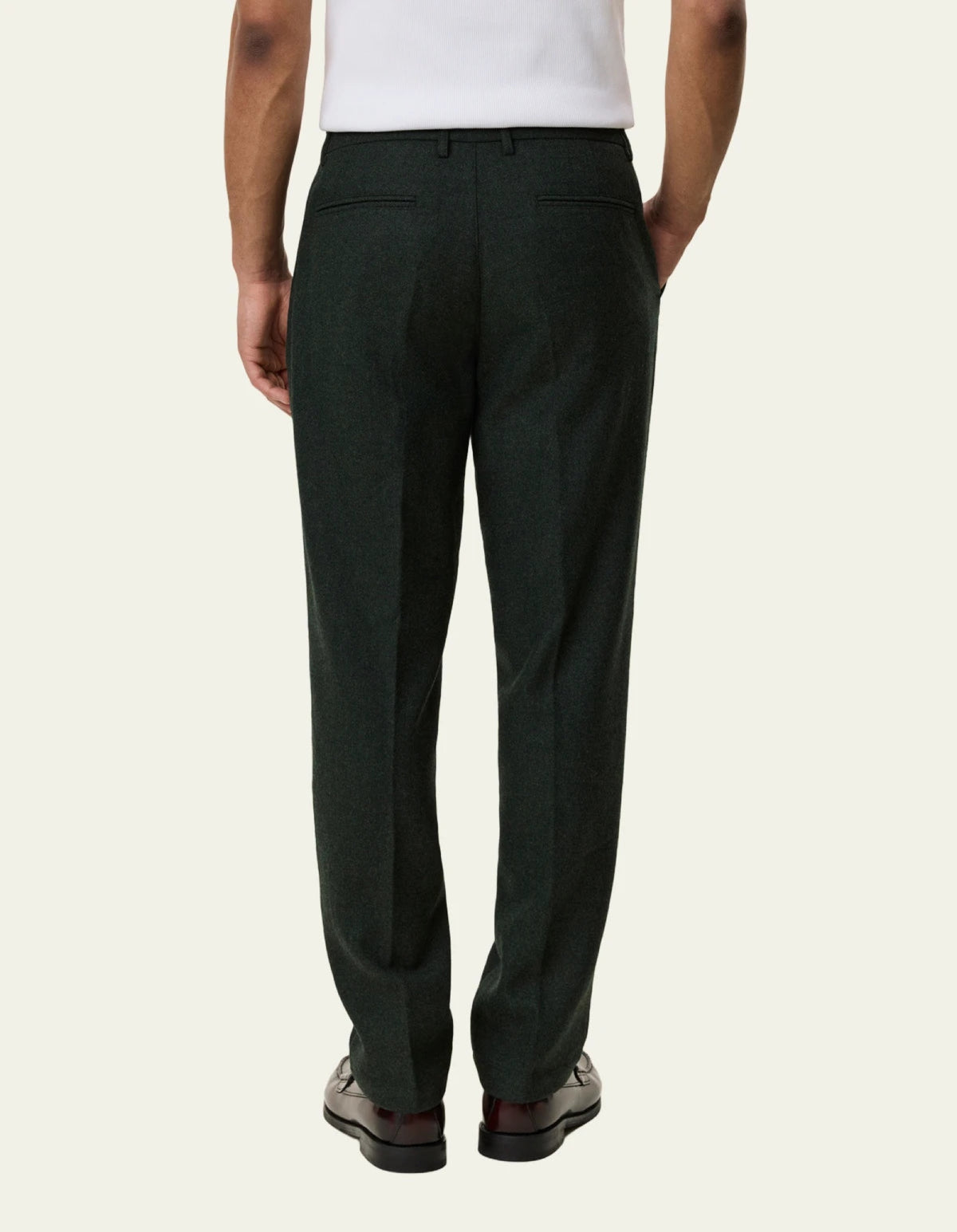 Pantalon de costume en laine — Rosin Green — vue 4