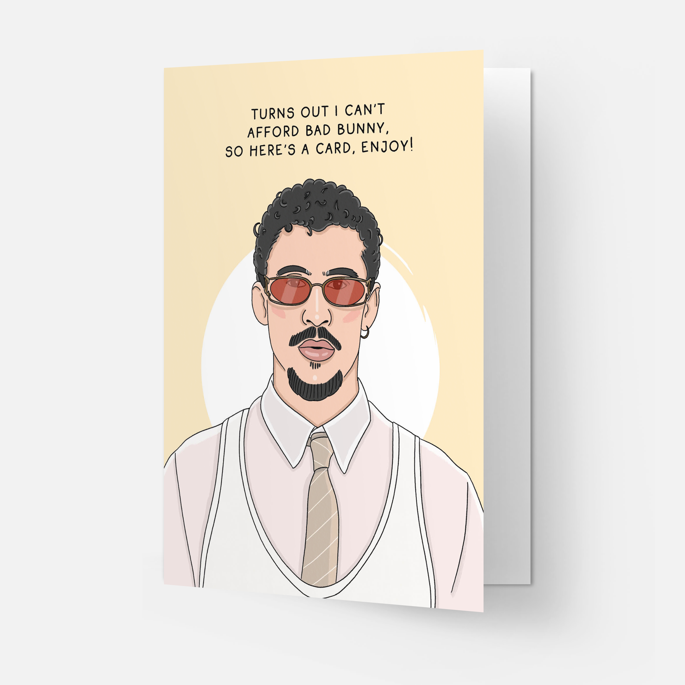 Carte d'anniversaire humour « I Can't Afford Bad Bunny » — vue 2 | Appart 17