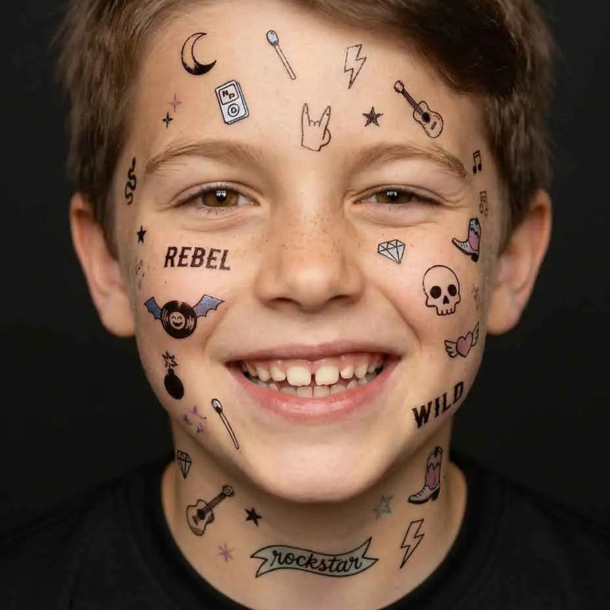 Flash Tattoos, planche de mini tatouages temporaires — OMY — Wild Rebel — autre vue 3 | Appart 17 Bruxelles
