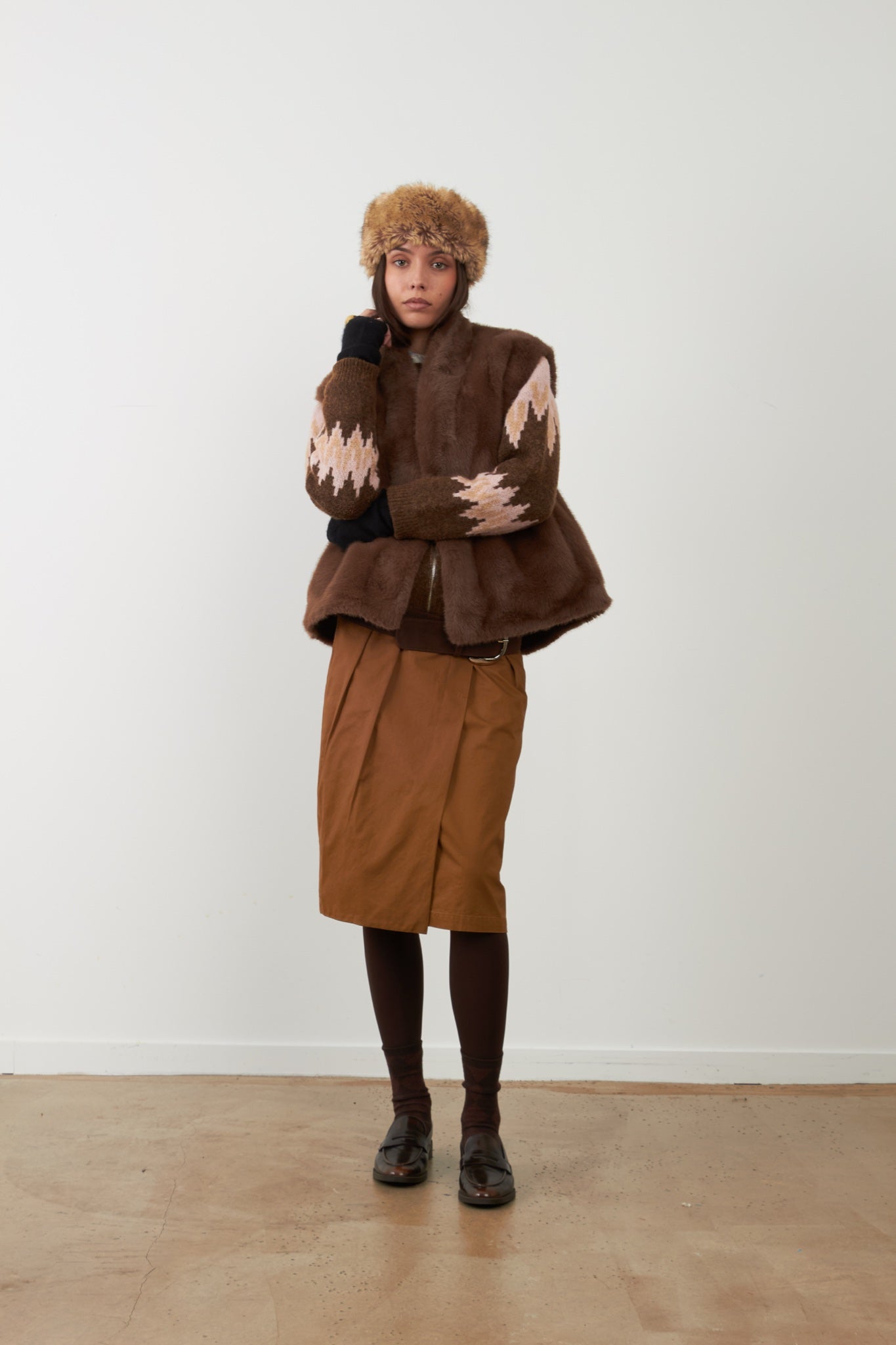 LOULIANA Veste en laine — Chocolat — vue 6