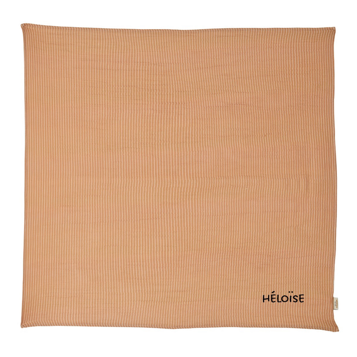 Lange en gaze de coton 105 × 105 cm — Atelier Wagram — Rayures fines — autre vue 5 | Appart 17 Bruxelles