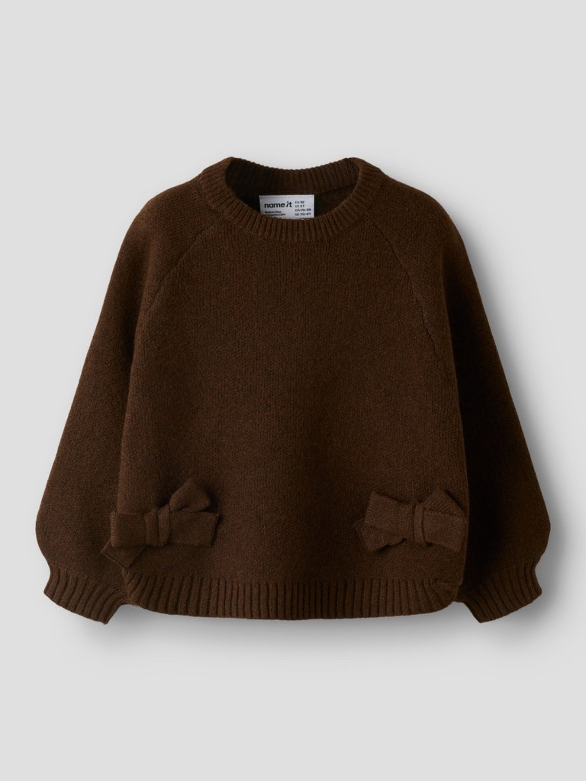 NMFNDOPER Pull à nœuds fille — name it — Chocolate Plum — autre vue 3 | Appart 17 Bruxelles