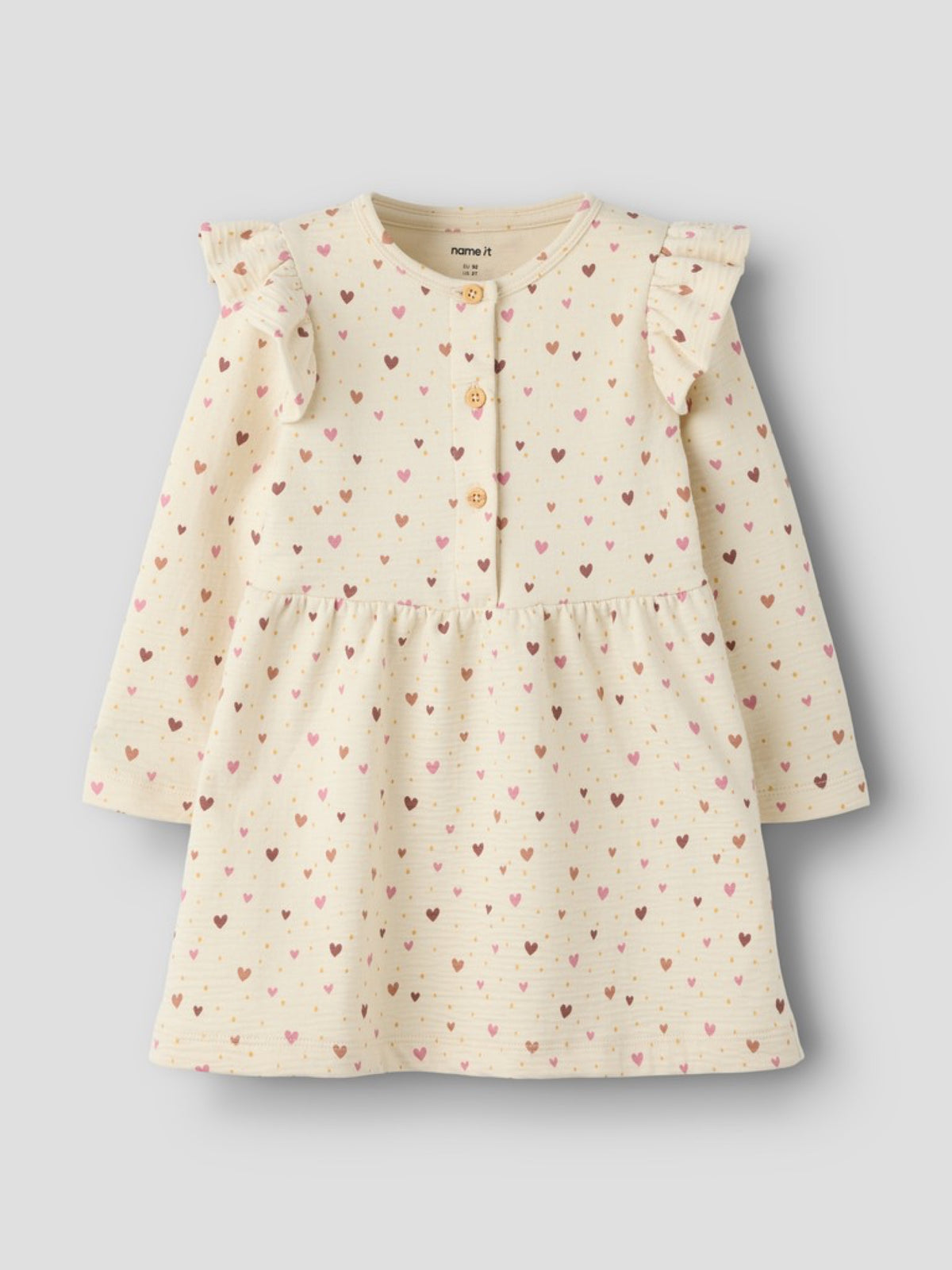 NMFHAYLA Robe sweat à fleurs et volants fille — name it — Almond Milk — autre vue 4 | Appart 17 Bruxelles