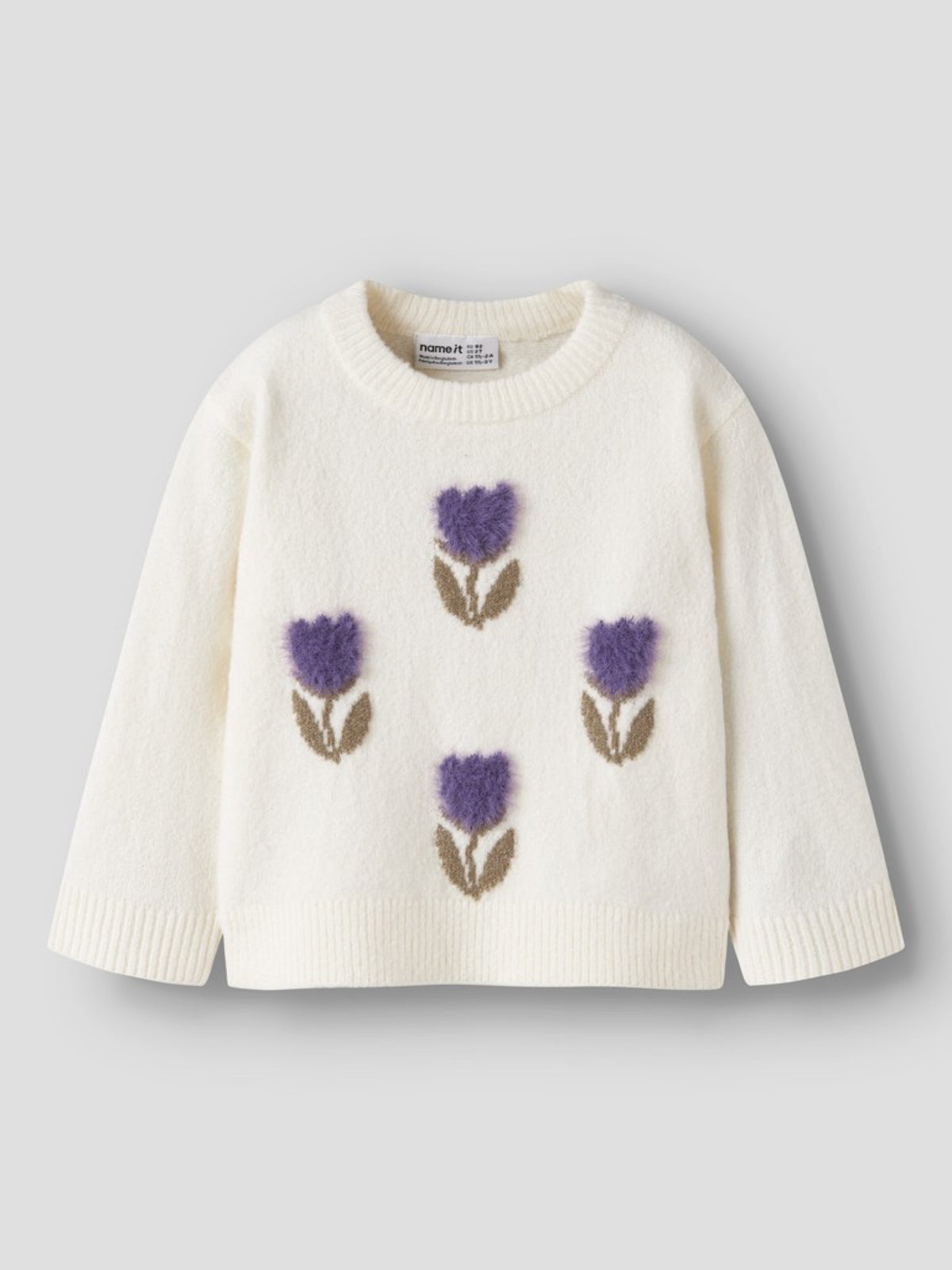 NMFOLGI Pull à tulipes fille — name it — Antique White — autre vue 3 | Appart 17 Bruxelles