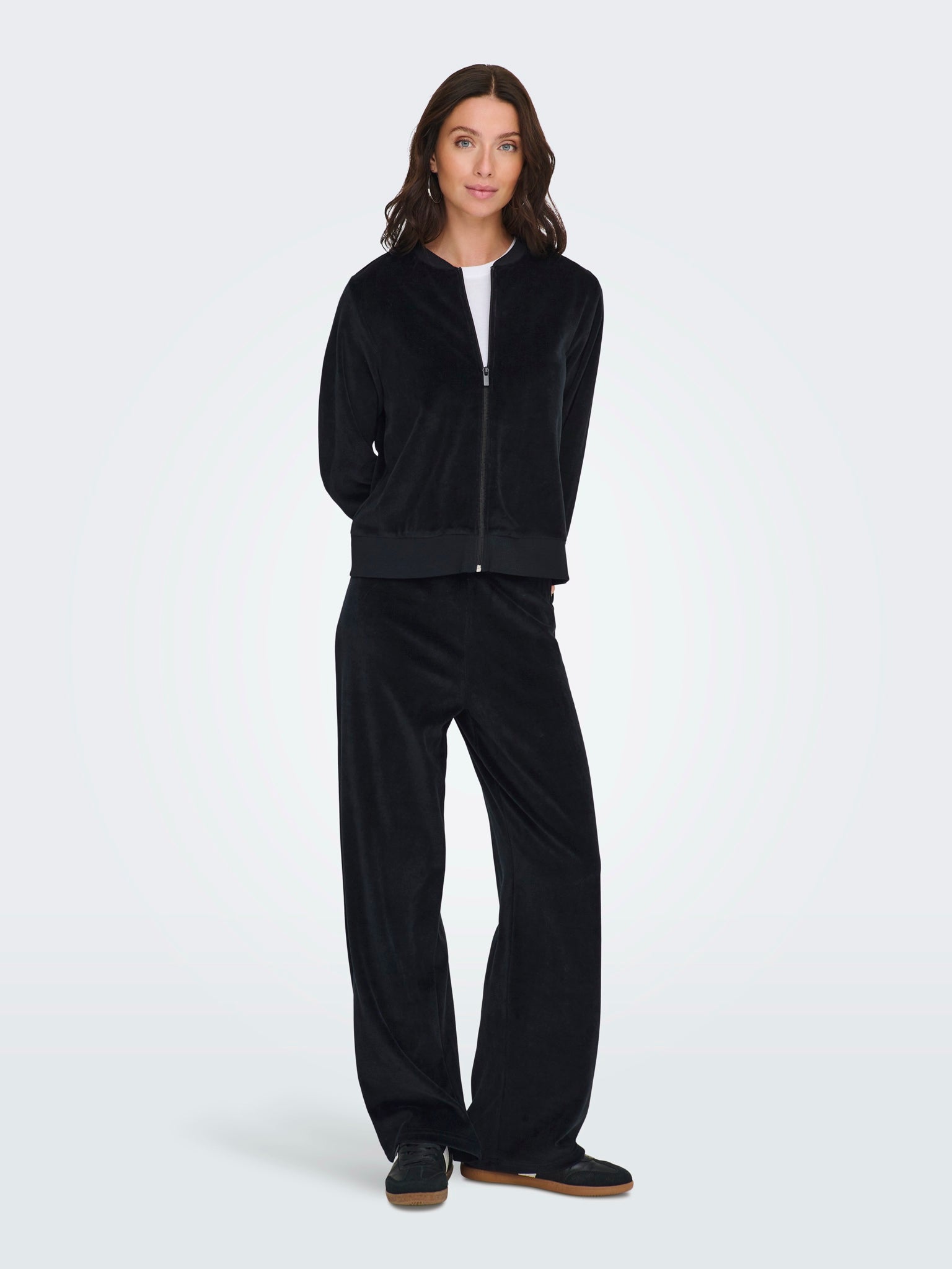JDYVIDA Pantalon jogging en velours — Noir — vue 3