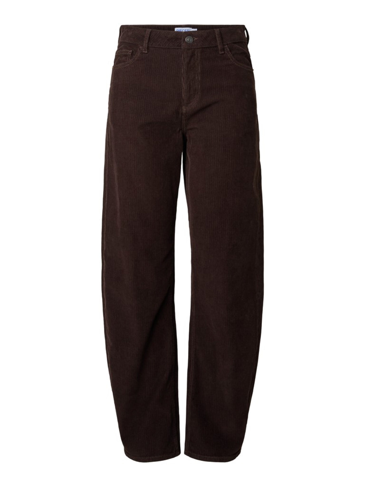 PCAIA Pantalon barrel en velours côtelé, taille mi-haute — Pieces — Ganache — packshot | Appart 17 Bruxelles