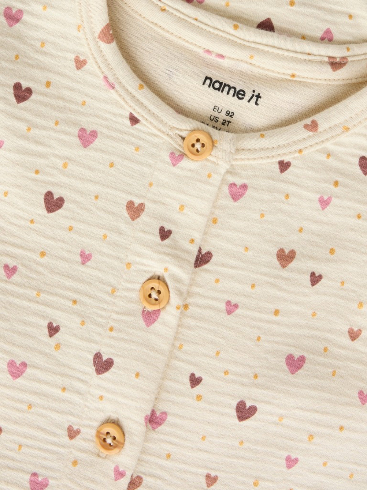 NMFHAYLA Robe sweat à fleurs et volants fille — name it — Almond Milk — autre vue 5 | Appart 17 Bruxelles