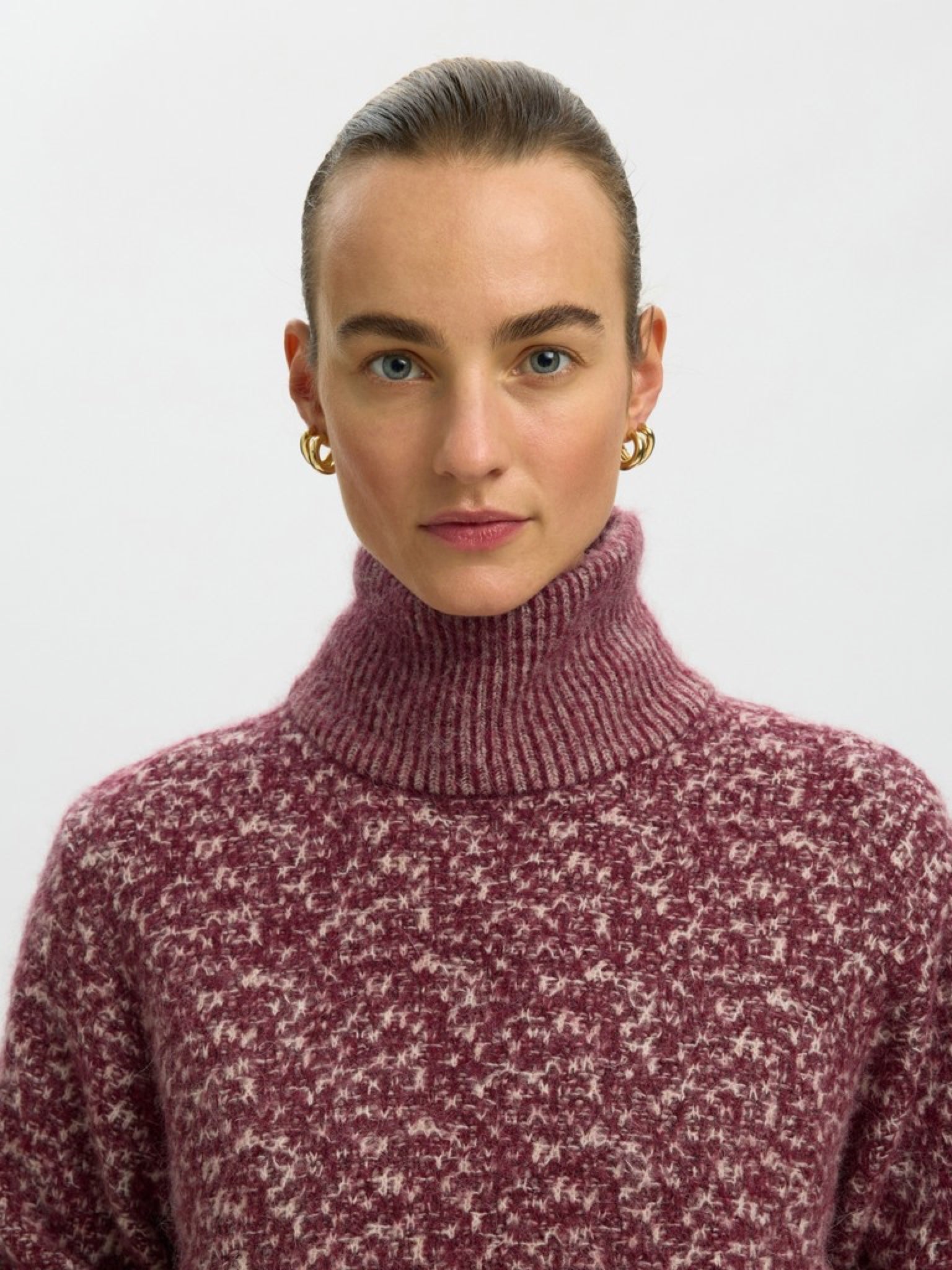 SLWLULU Pull col montant — Tawny Port Birch — vue 5