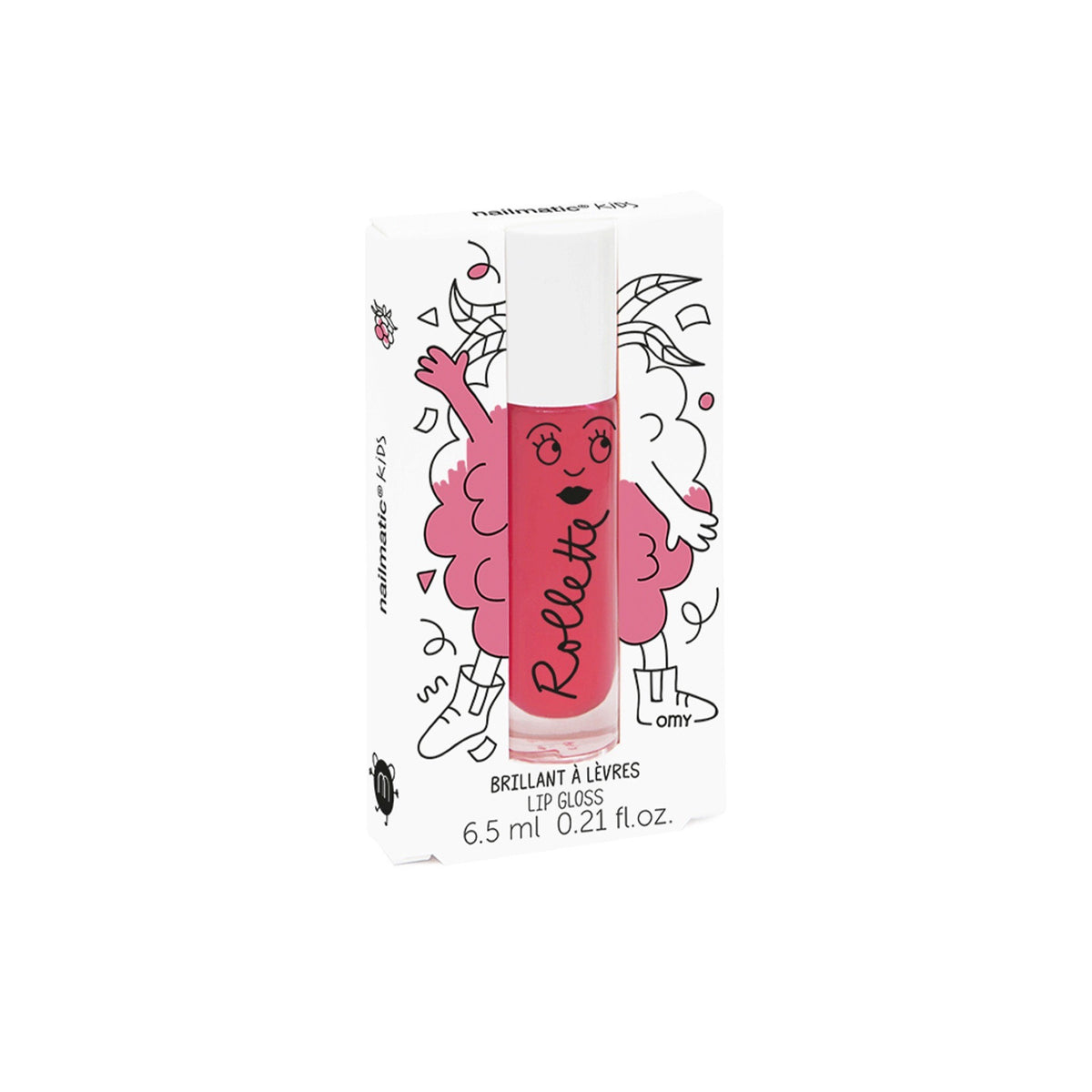 Rollette, brillant à lèvres à bille 6,5 ml — Nailmatic — Framboise — autre vue 2 | Appart 17 Bruxelles