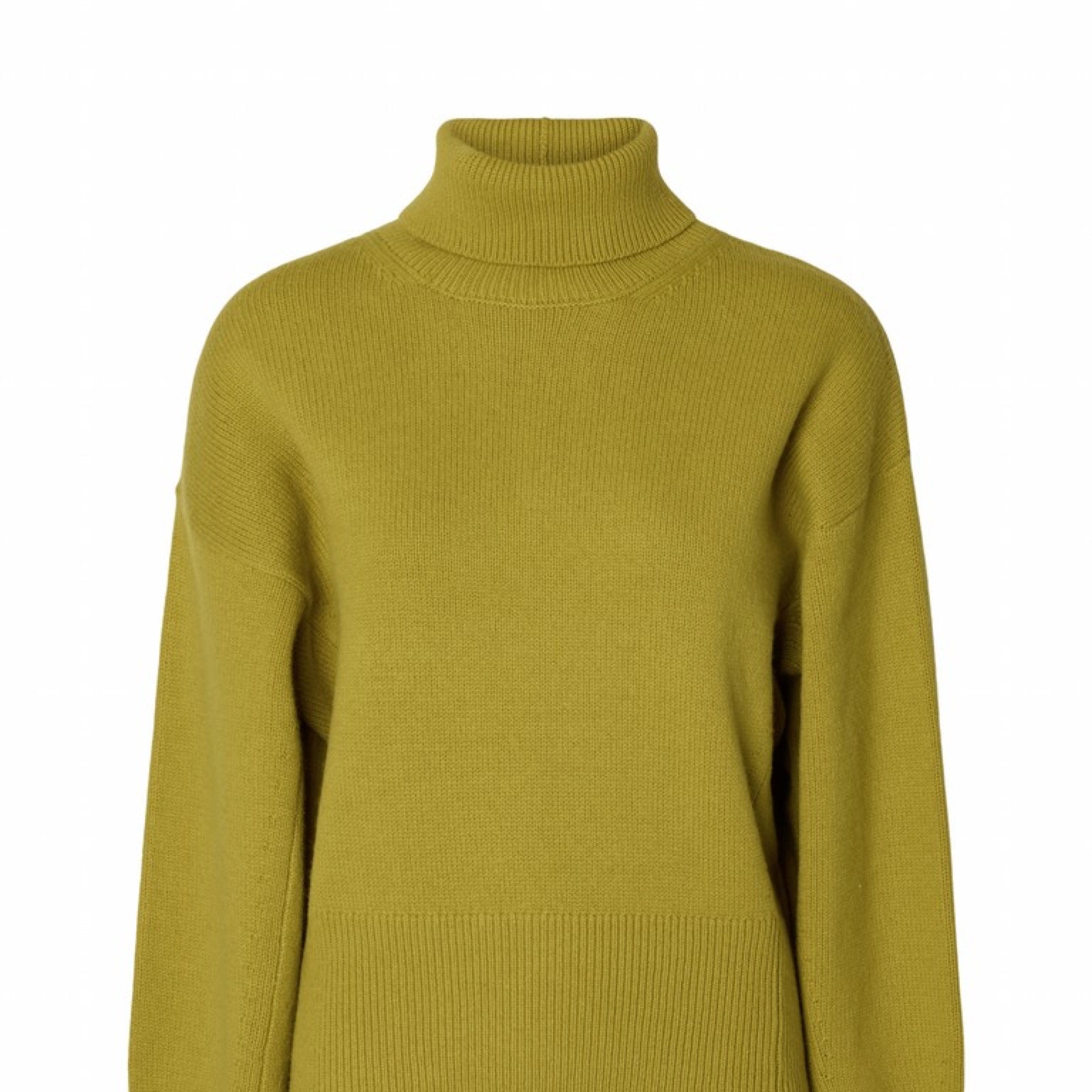 SLWELLIE Pull col roulé en laine et coton bio — Avocado Oil