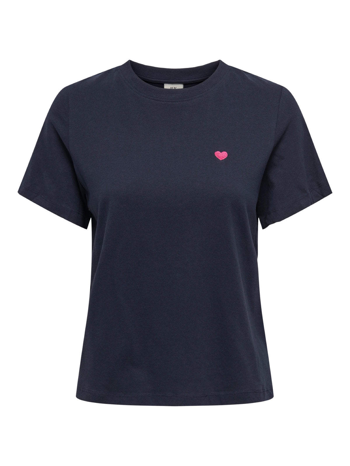 JDYPISA T-shirt col rond en coton bio à imprimé — JDY — Sky Captain / Pink Peacock Heart — packshot | Appart 17 Bruxelles