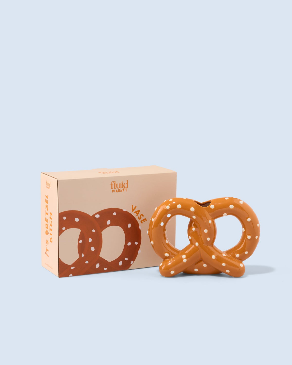 Fluid Market Vase Bretzel en céramique — Fluid Market — Marron — packshot, coffret 3 | Appart 17 Bruxelles