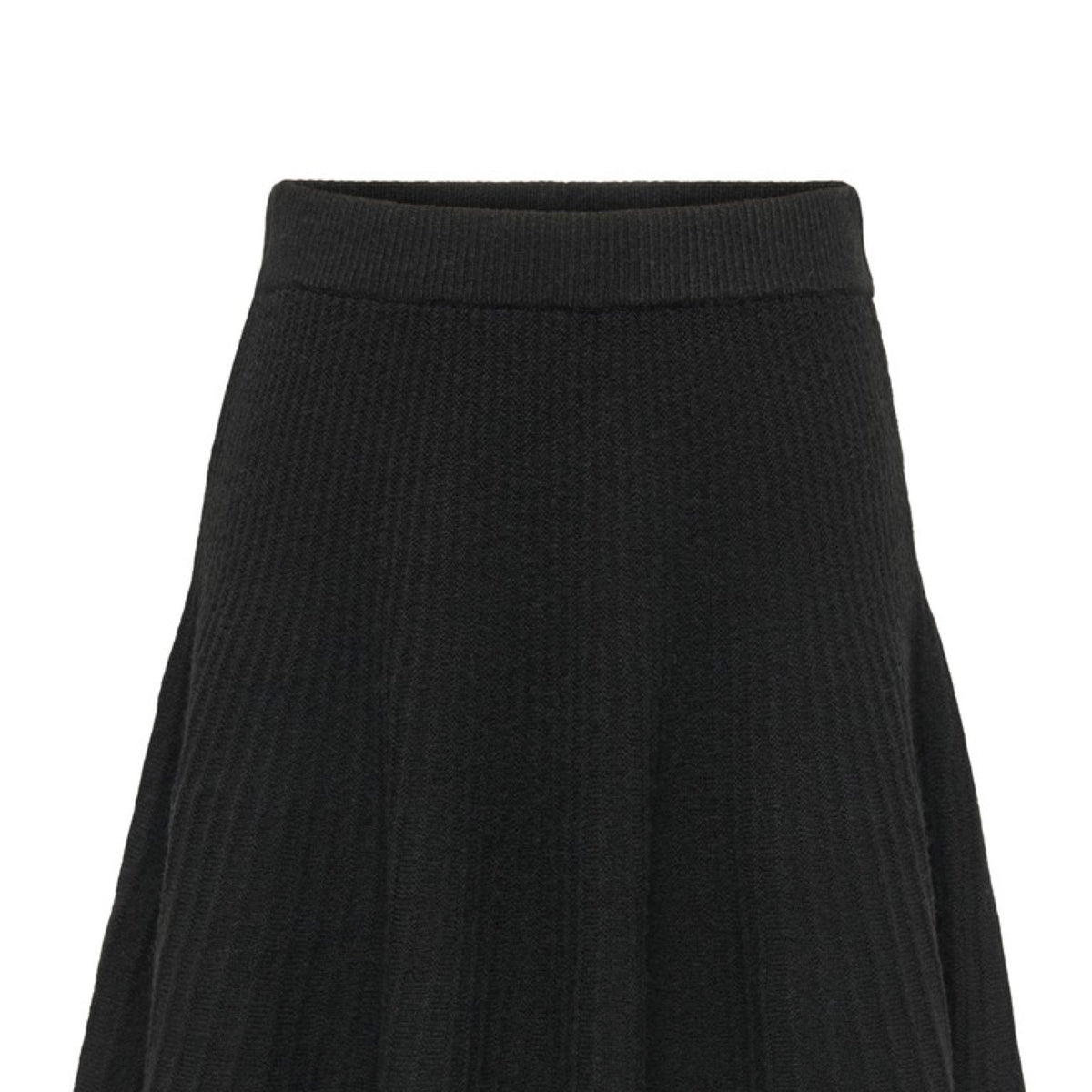 JDYELNE Jupe patineuse taille haute en maille côtelée — JDY — Black — packshot | Appart 17 Bruxelles