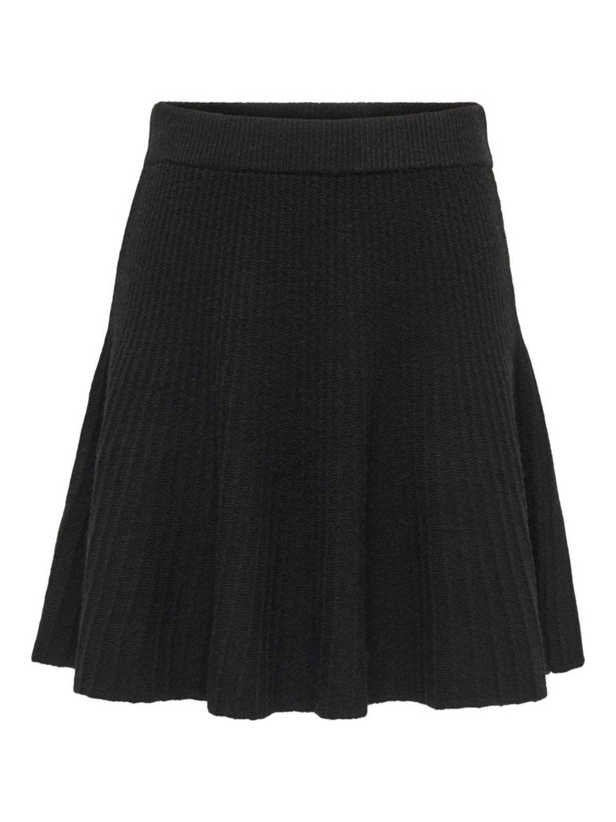 JDYELNE Jupe patineuse taille haute en maille côtelée — JDY — Black — packshot | Appart 17 Bruxelles
