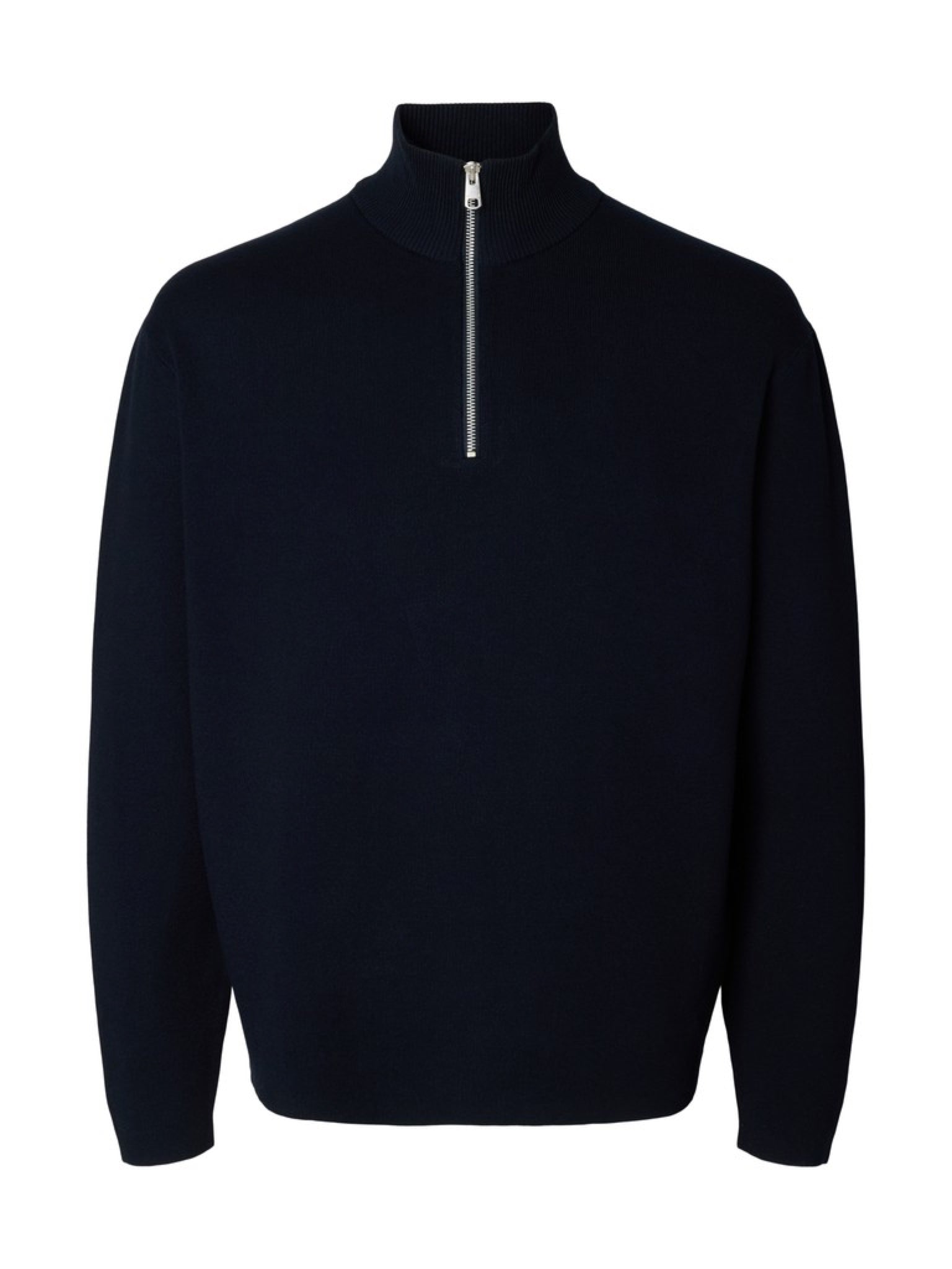 SLMTELLER Pull col montant demi-zip — Sky Captain — Selected