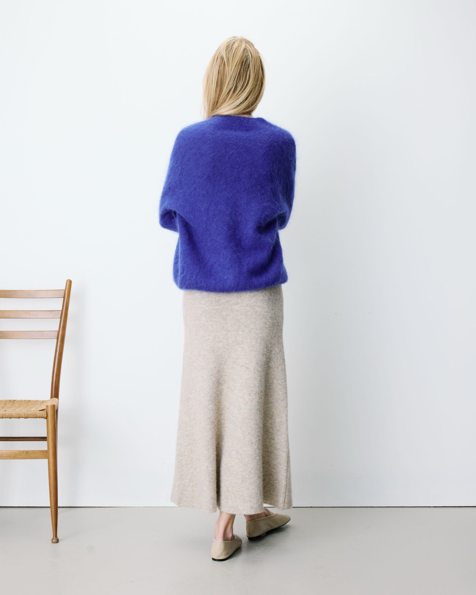 Adorable Pull col V en mohair — Cobalt — vue 7