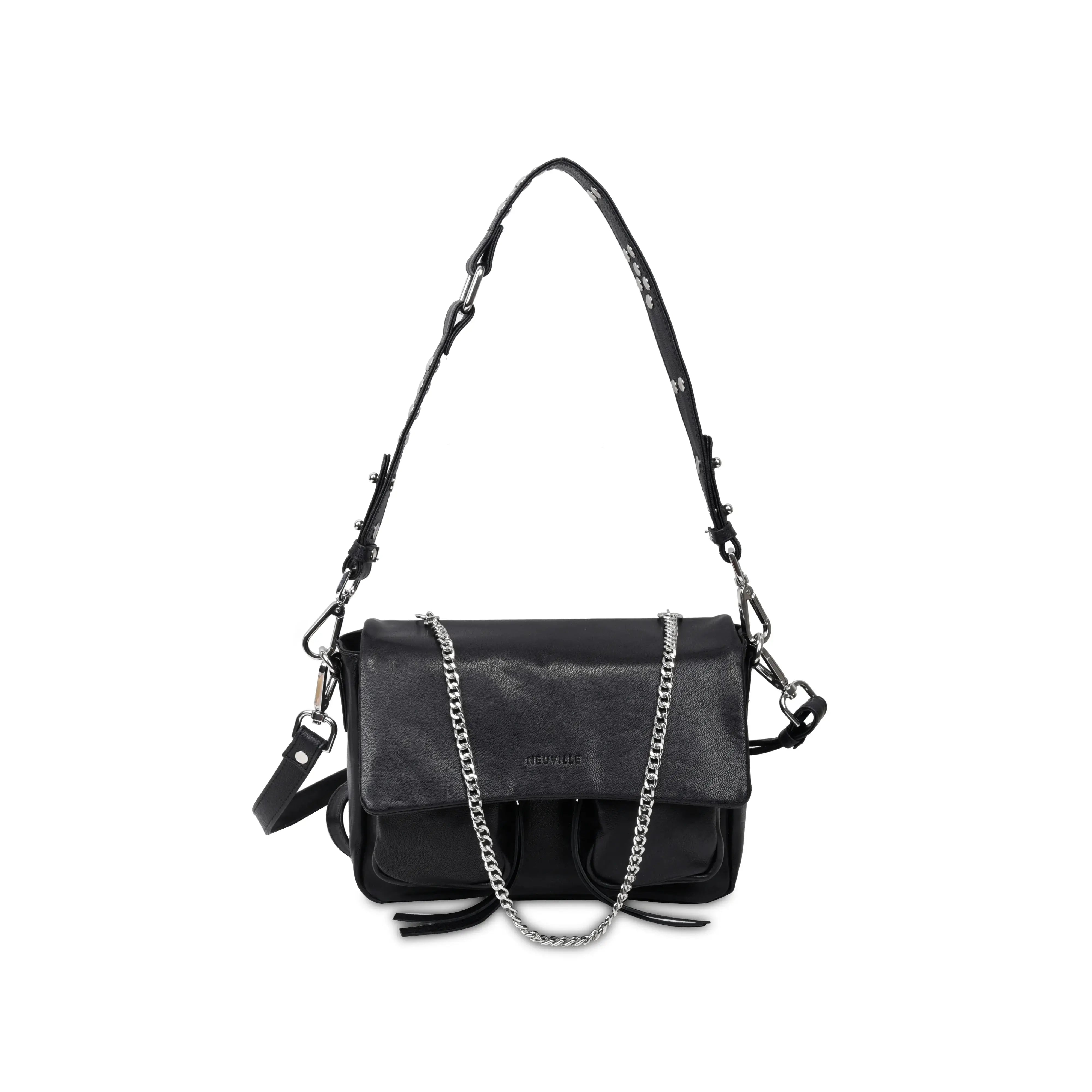Sac à bandoulière en cuir noir MAXKE black Decker — Neuville — Sacs — Appart17 — vue 2