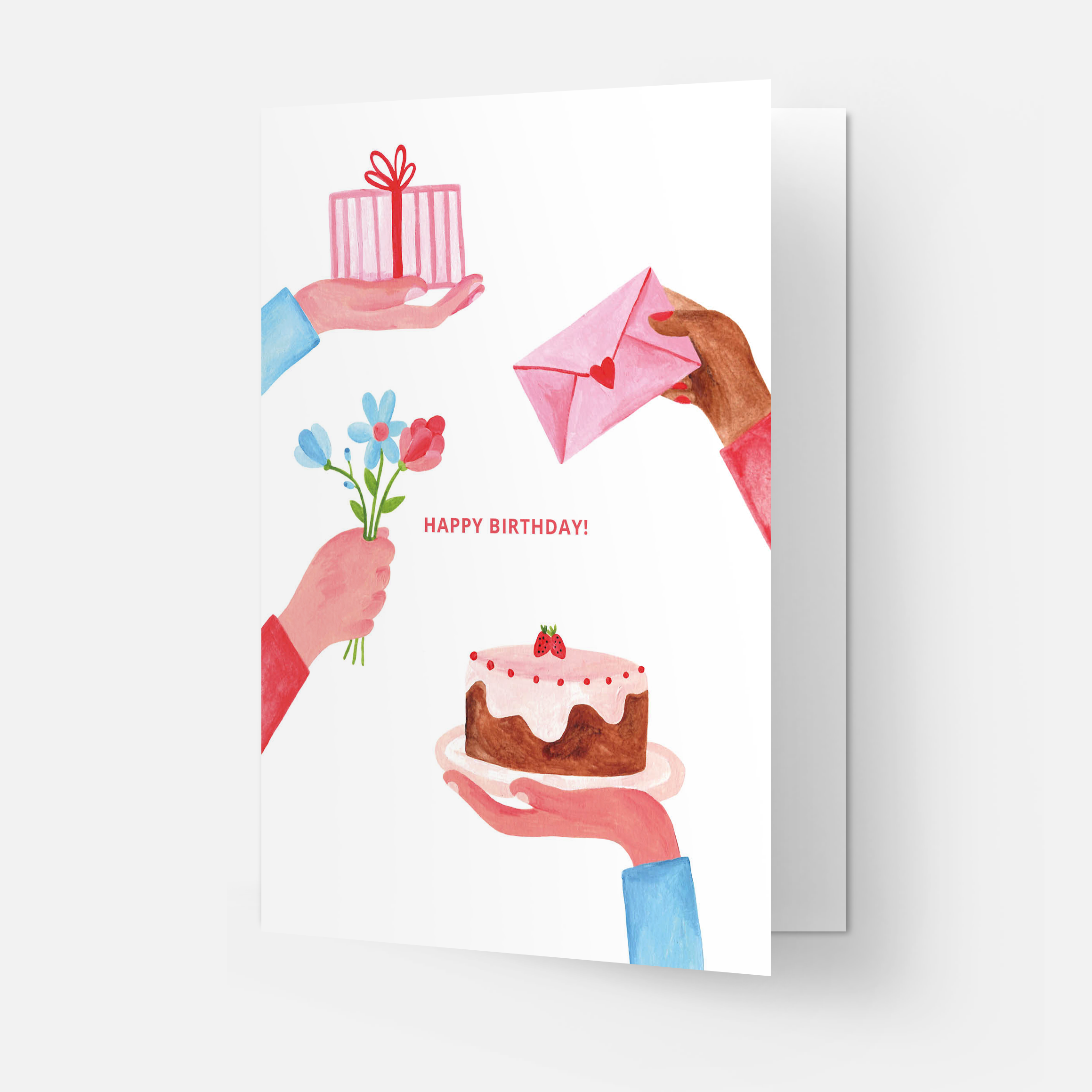 Carte d'anniversaire illustrée « Happy Birthday » — Studio JuJu — vue 2 | Appart 17