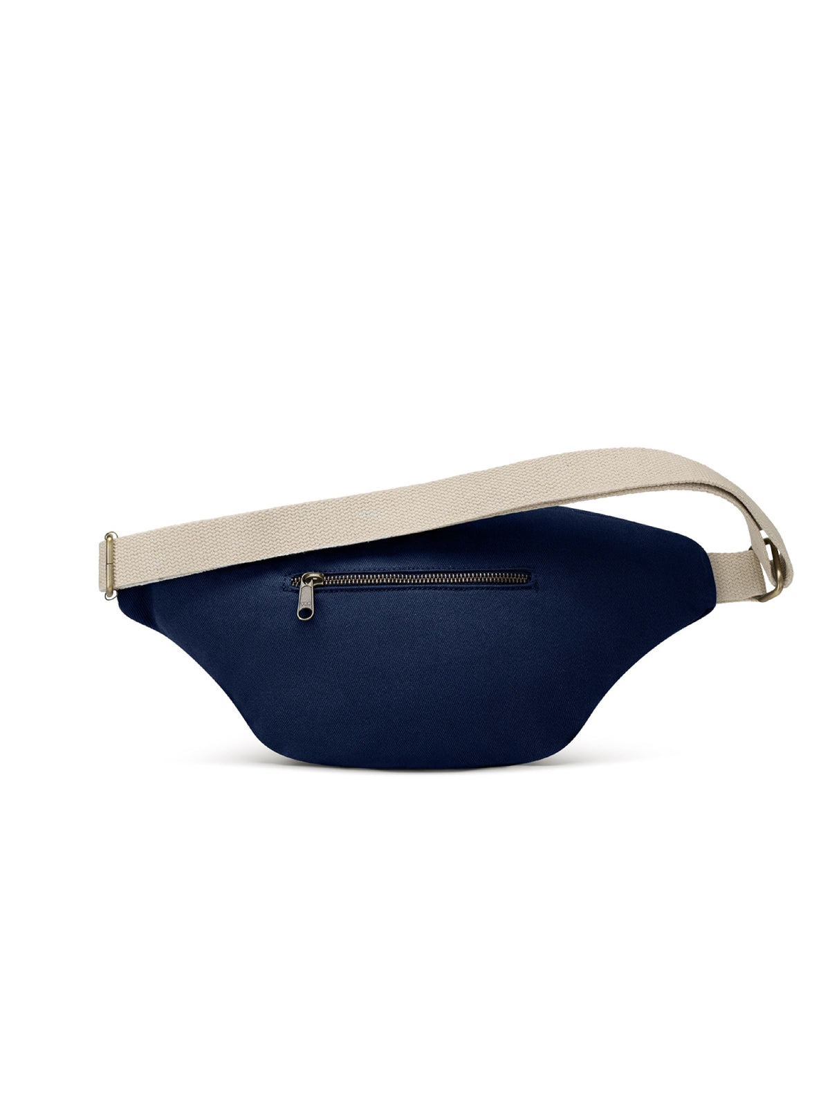 Hindbag Sofia Sac banane XL en coton bio, 2 poches zippées — Hindbag — Navy — packshot, vue de dos 3 | Appart 17 Bruxelles