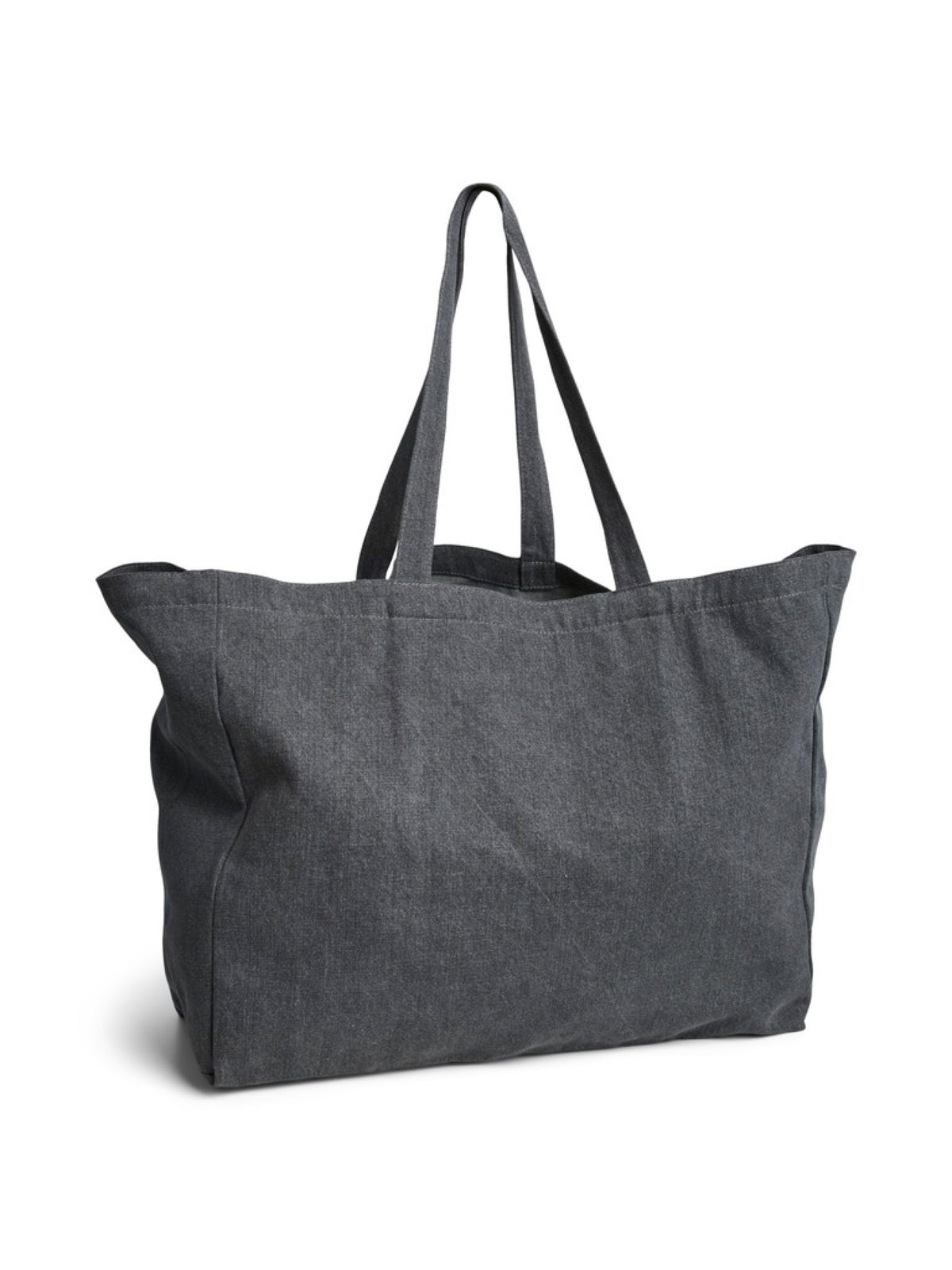 PCSASTRO Tote bag en coton à slogan — Pieces — Black Washed/neon orange — packshot 2 | Appart 17 Bruxelles