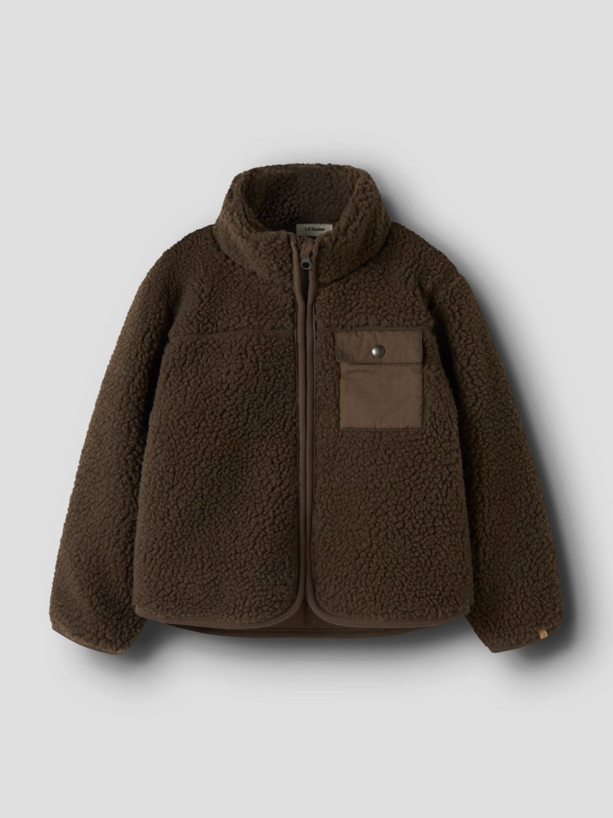 NMMNALO NIO Veste zippée en teddy garçon — Lil' Atelier — Dark Earth — autre vue 3 | Appart 17 Bruxelles
