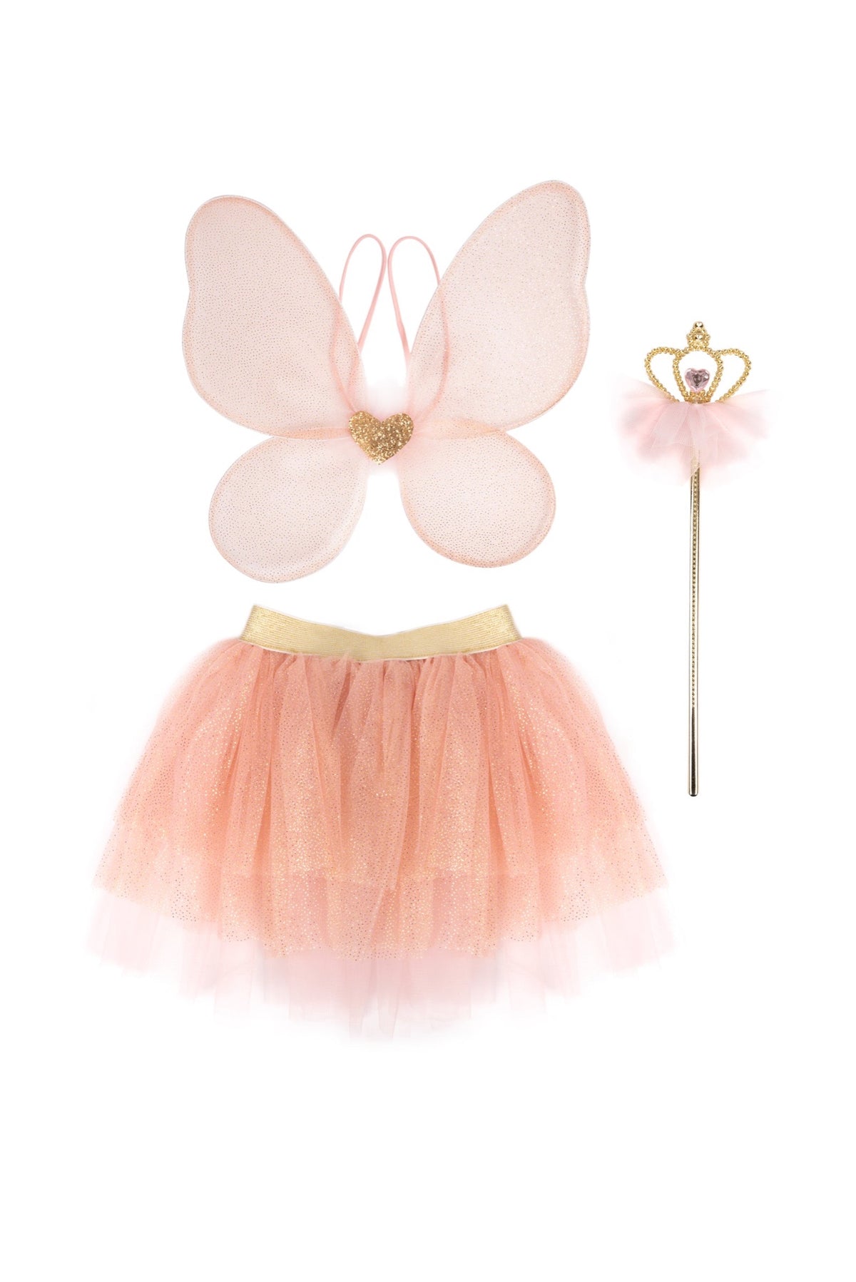 Set reine des fées : tutu, ailes et baguette, rose — Great Pretenders — Rose — packshot | Appart 17 Bruxelles