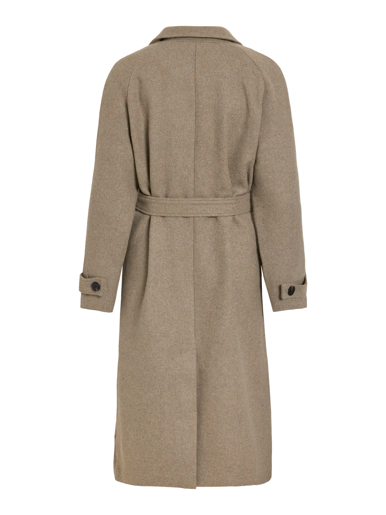 VILA VIWOLLIE Manteau long ceinturé en laine mélangée — vue 3