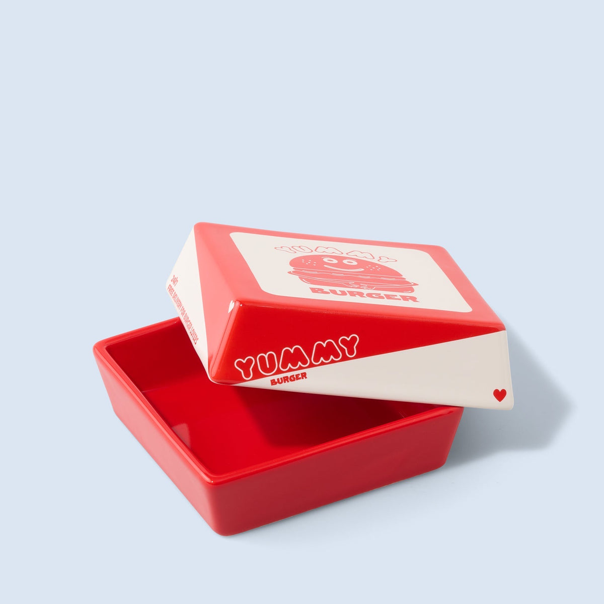Fluid Market Burger Box boîte vide-poche en céramique — Fluid Market — Rouge — packshot | Appart 17 Bruxelles