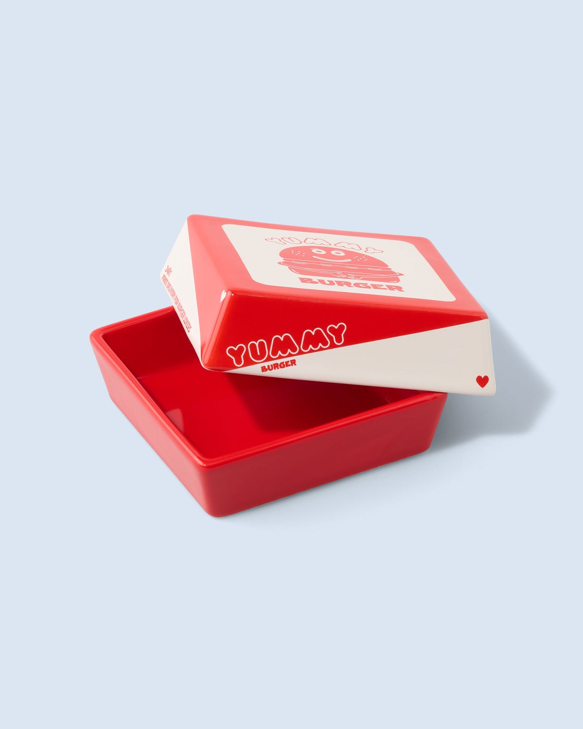 Fluid Market Burger Box boîte vide-poche en céramique — Fluid Market — Rouge — packshot | Appart 17 Bruxelles