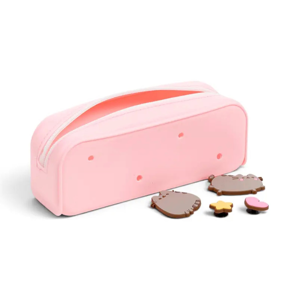 Trousse en silicone Pusheen à breloques — Puckator — Étoiles et cœurs — autre vue 2 | Appart 17 Bruxelles
