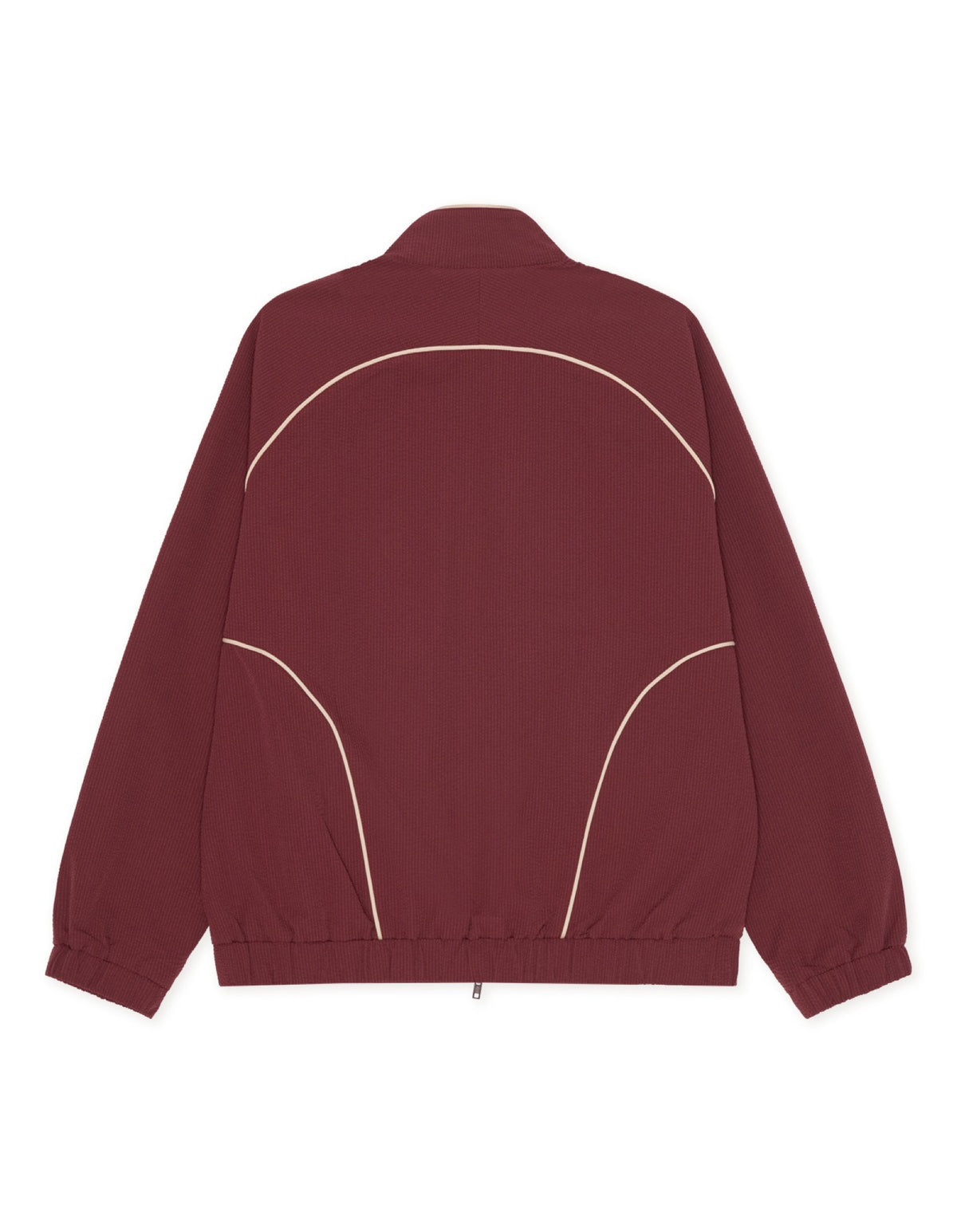 Seersucker Track Jacket Veste zippée de survêtement à passepoils — Les Deux — Chocolate Truffle Red — packshot, dos 6 | Appart 17 Bruxelles