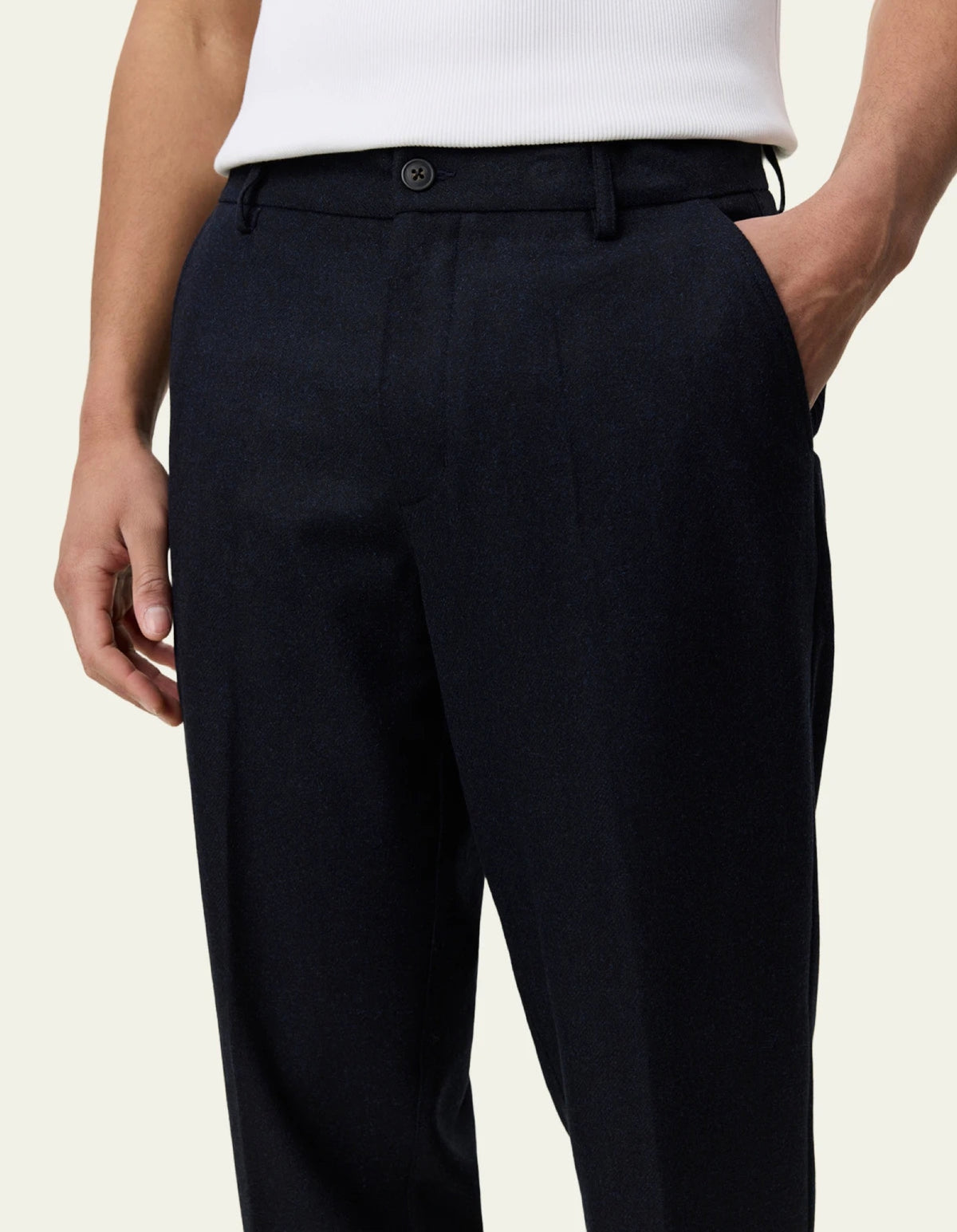Pantalon de costume en laine — Dark Navy Blue — vue 5