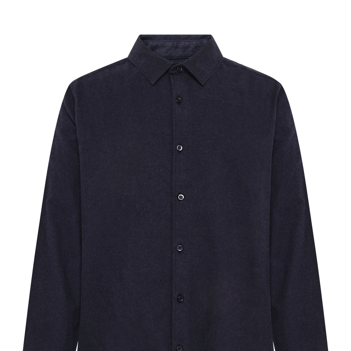 Chemise Dune en flanelle de coton bio, coupe regular — KnowledgeCotton Apparel — Night Sky — packshot | Appart 17 Bruxelles