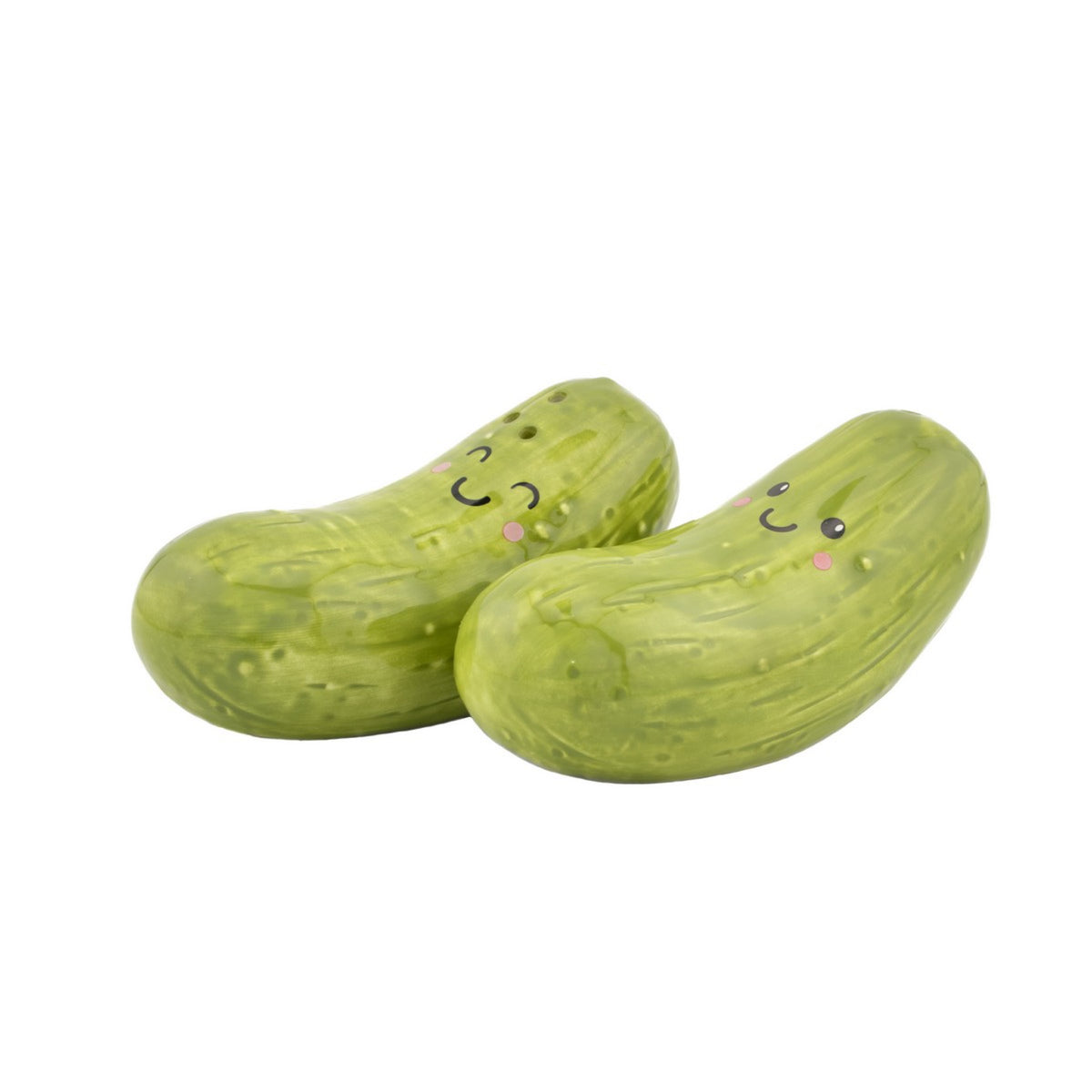 Salière et poivrière Cornichons — Sass & Belle Europe — Vert — autre angle 2 | Appart 17 Bruxelles