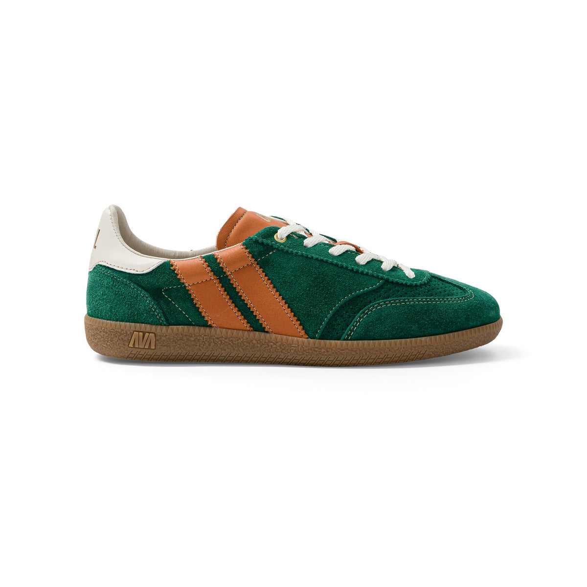 CAVAL Pulse Urban Ride Baskets asymétriques en cuir velours vert — CAVAL — Urban Ride — packshot, pied droit | Appart 17 Bruxelles