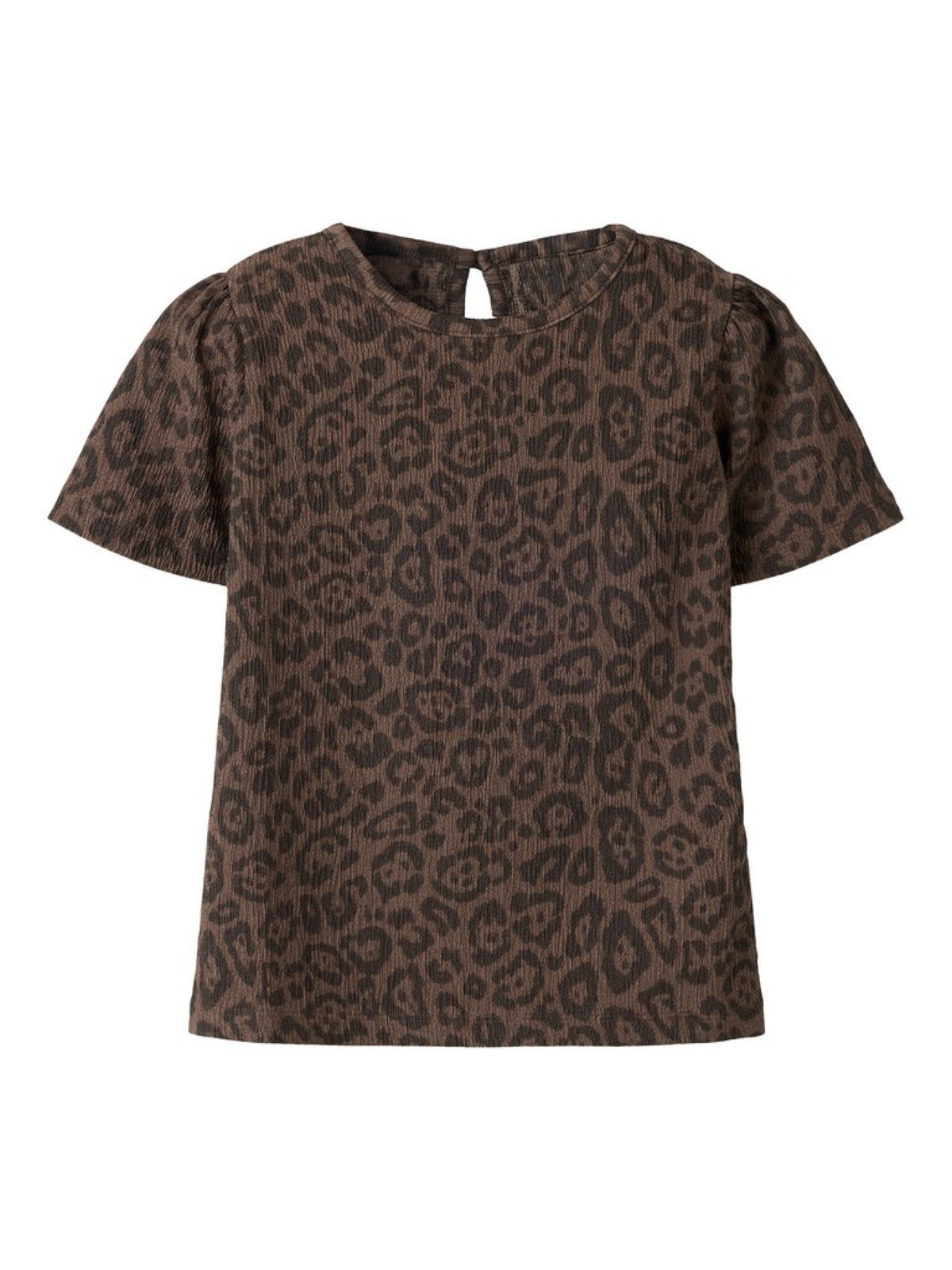 NMFLINNA T-shirt léopard fille — name it — Chocolate Brown — vue de face | Appart 17 Bruxelles