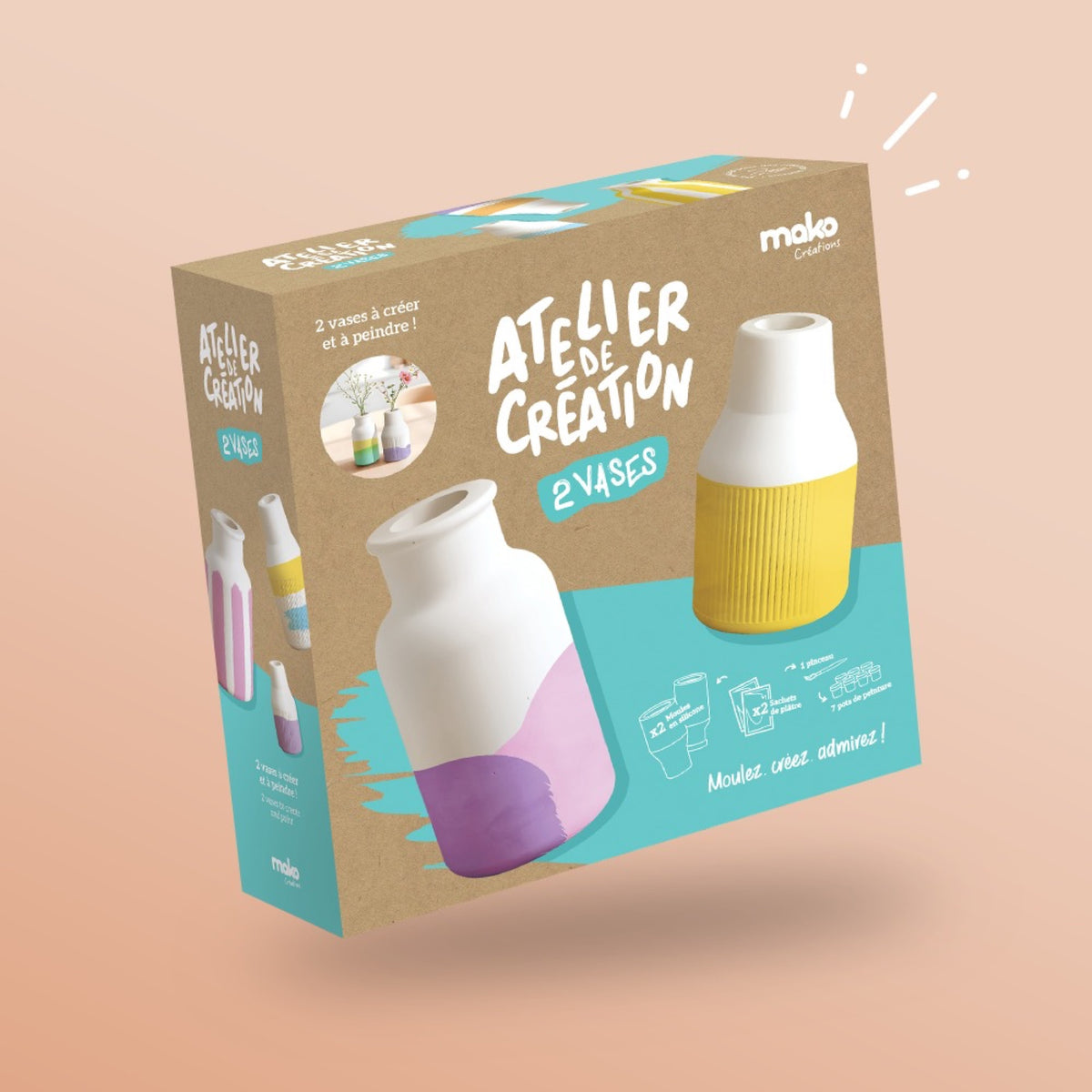 Atelier de création 2 vases — mako moulages — 2 vases — packshot | Appart 17 Bruxelles