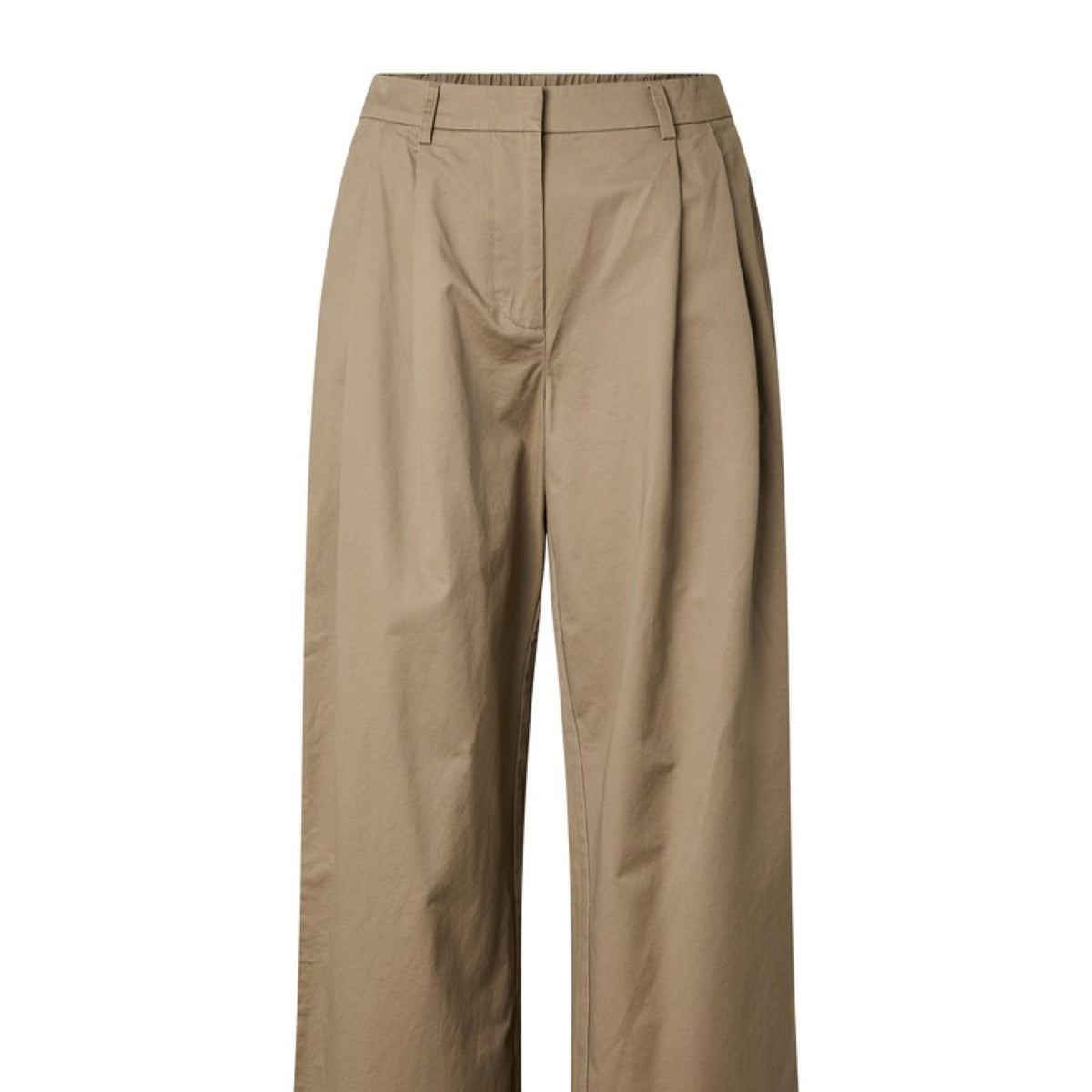PCPAM Pantalon large taille haute en coton — Pieces — Greige — packshot | Appart 17 Bruxelles