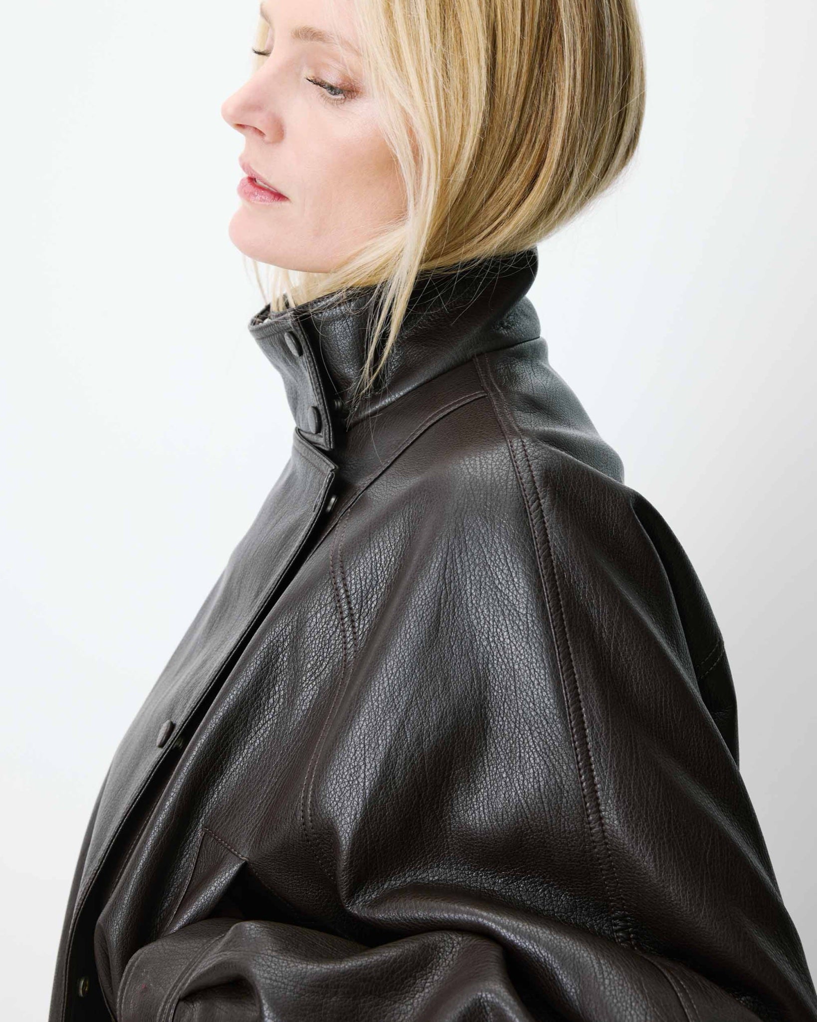 Auburn Veste en simili-cuir — Chocolat — vue 4