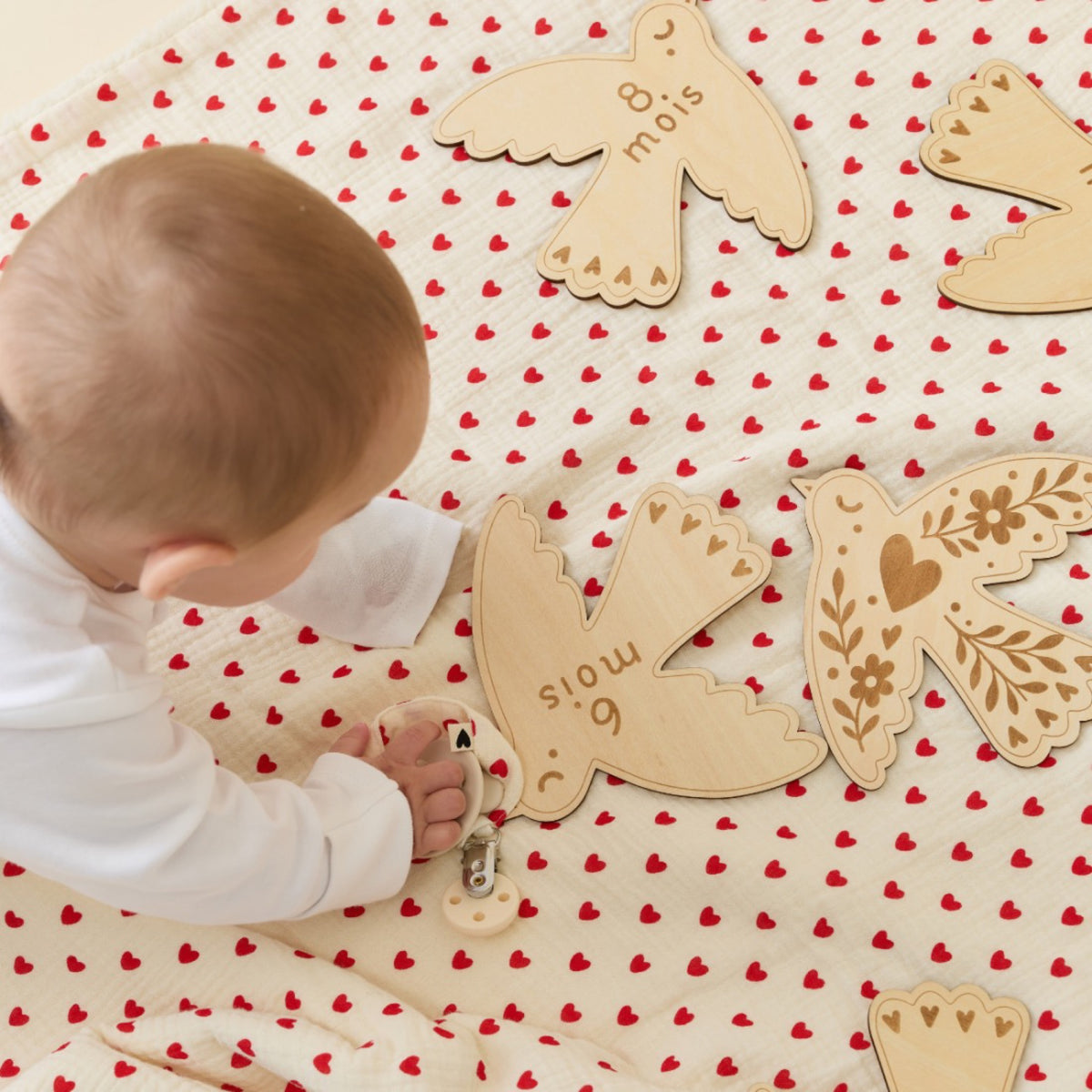 Cartes étapes de grossesse et de bébé en bois — Atelier Wagram — Colombes — autre vue 2 | Appart 17 Bruxelles