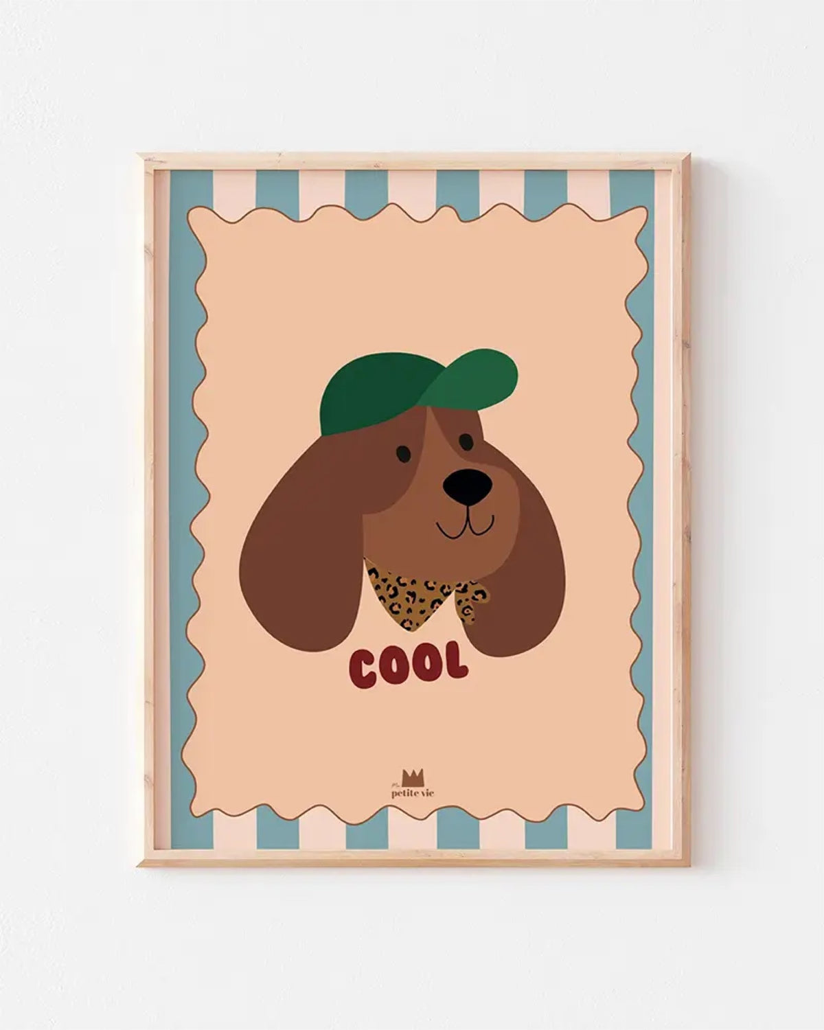 Affiche illustrée chien 30 × 40 cm — Ma Petite Vie — Chien cool — packshot | Appart 17 Bruxelles