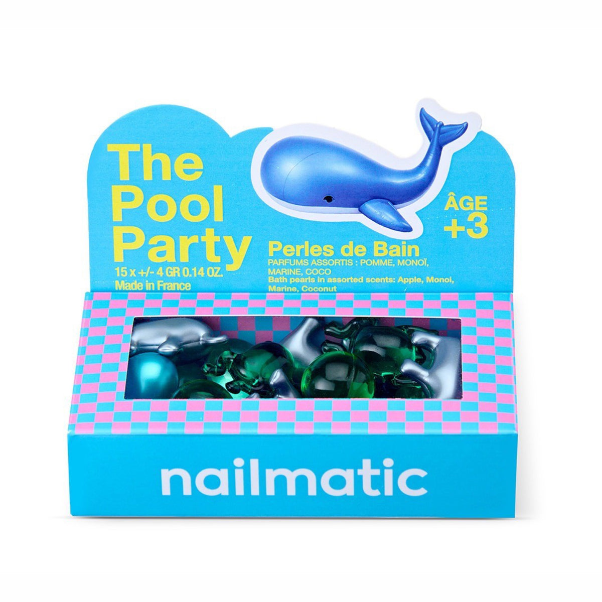 Perles de bain parfumées The Pool Party, boîte de 15 — Nailmatic — Anisplash — packshot | Appart 17 Bruxelles
