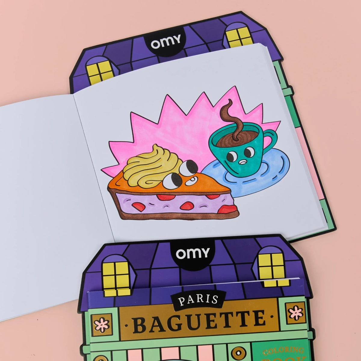 Carnet de coloriage 34 pages + stickers, Coloring Boutique — OMY — French Baguette — autre vue 3 | Appart 17 Bruxelles