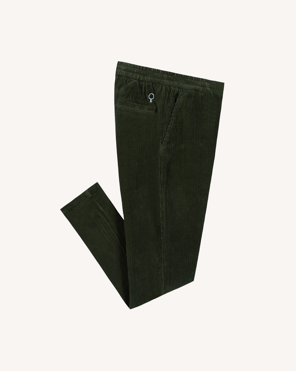 DREUILLE Pantalon en velours côtelé, taille élastique — FAGUO — Vert foncé — packshot 2 | Appart 17 Bruxelles