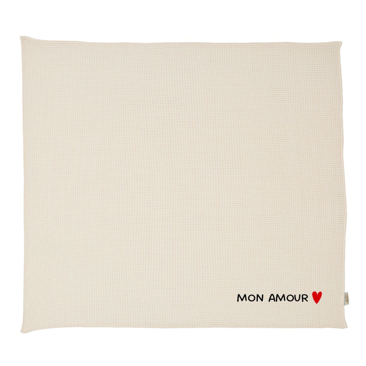 Lange en gaze de coton 105 × 105 cm — Atelier Wagram — Petits carreaux — autre vue 4 | Appart 17 Bruxelles