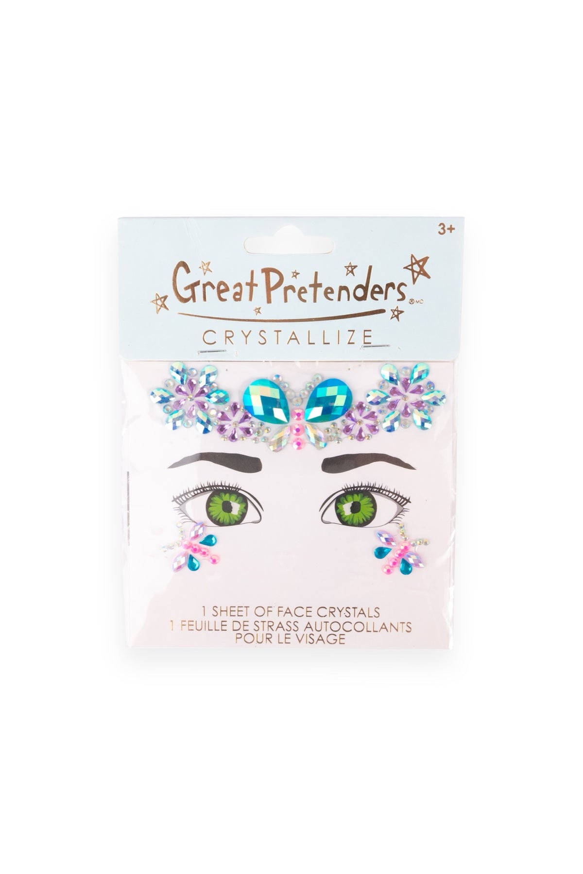 Strass autocollants pour le visage, papillons ou fée — Great Pretenders — Butterfly Garden — packshot | Appart 17 Bruxelles