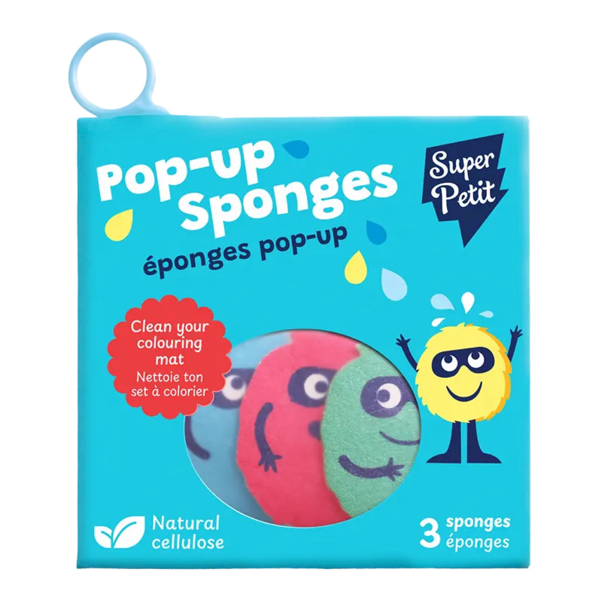 Pop-up Sponges, 3 éponges magiques en cellulose — SuperPetit — Lot de 3 — packshot | Appart 17 Bruxelles