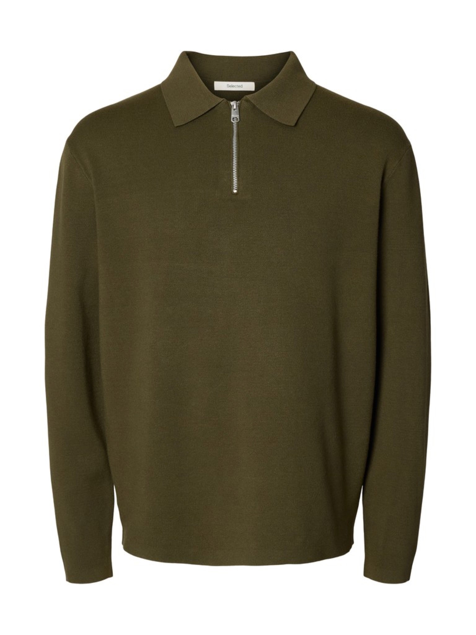 SLMTELLER Polo demi-zip en maille — Kalamata — Selected