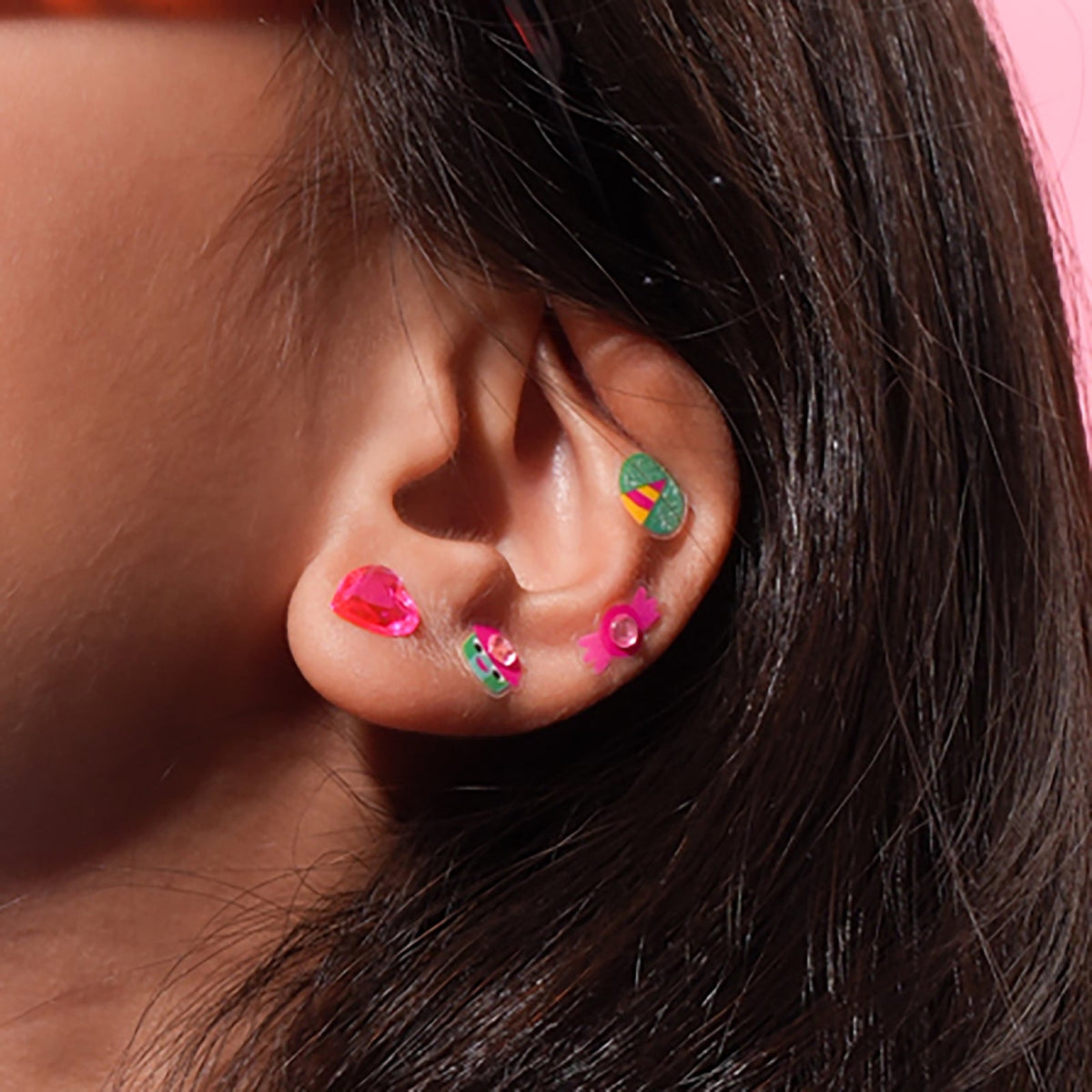 Boucles d'oreilles autocollantes, pack de 104 — OMY — Lily — autre vue 2 | Appart 17 Bruxelles