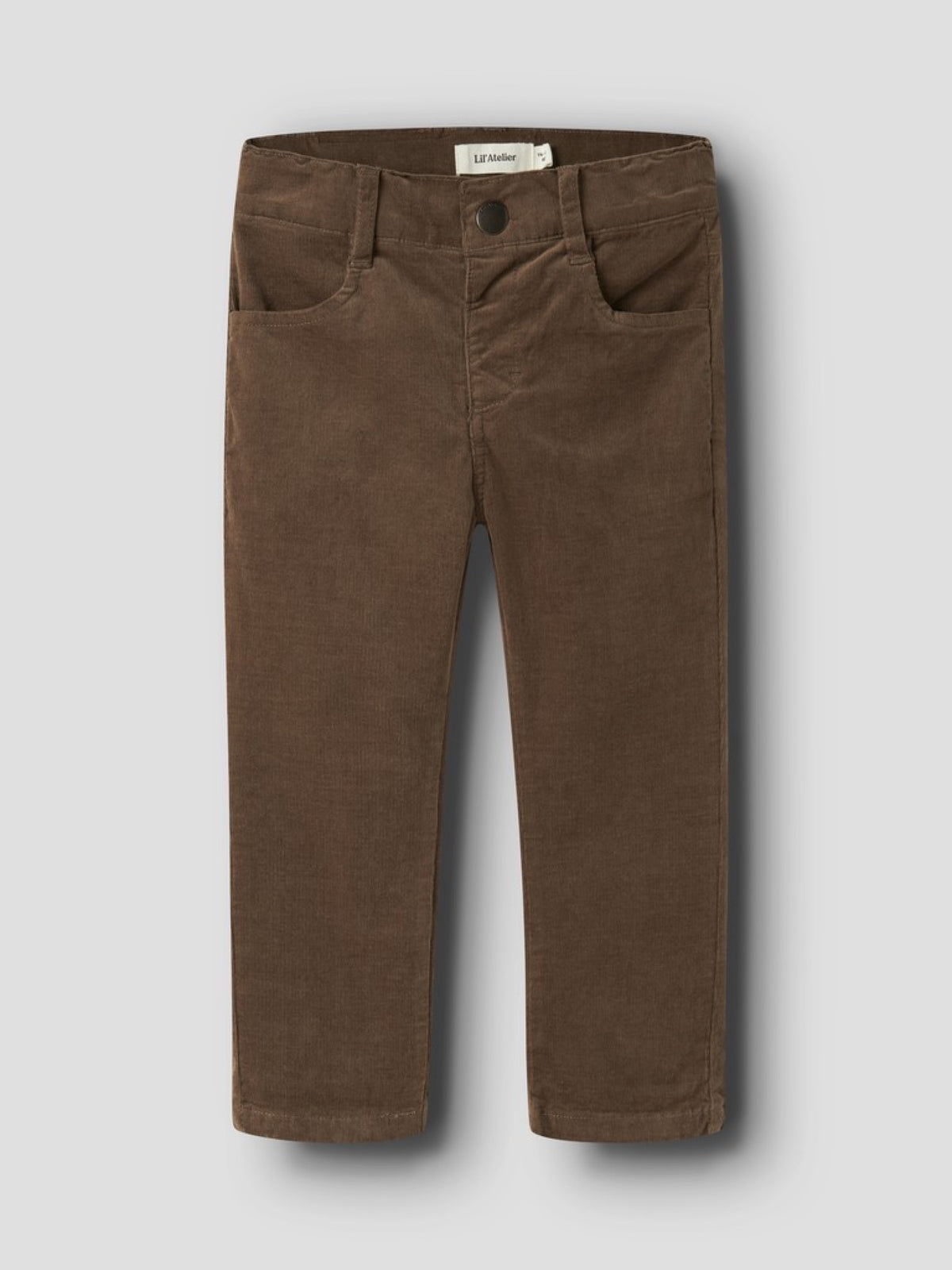 NMMRYANSOMBA Pantalon en velours côtelé garçon — Lil' Atelier — Teak — autre vue 3 | Appart 17 Bruxelles